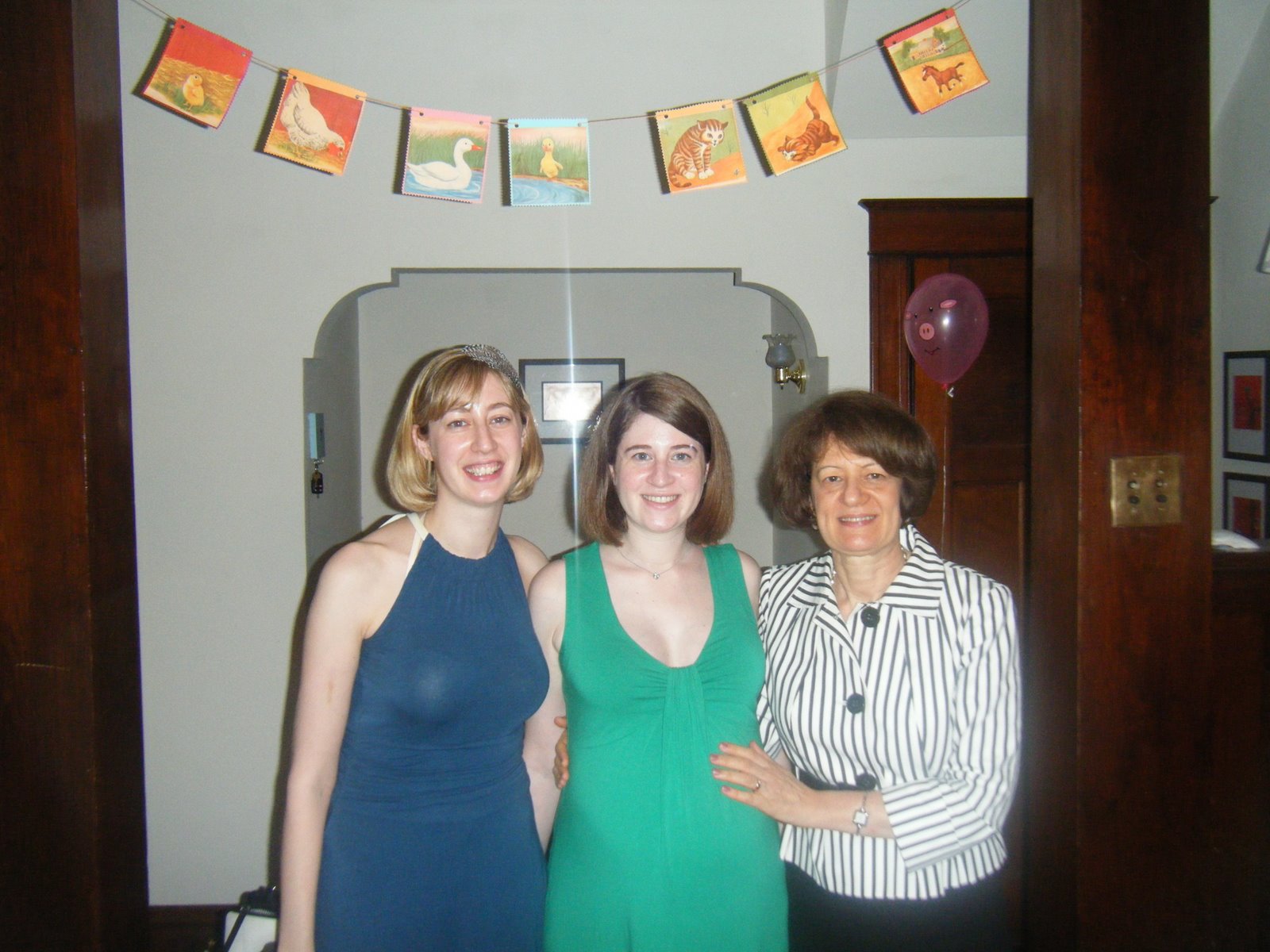 Both sets of parents came to visit for the baby shower!