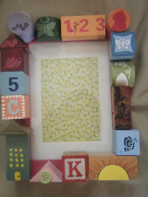Awesome homemade picture frame from my friend Rachel