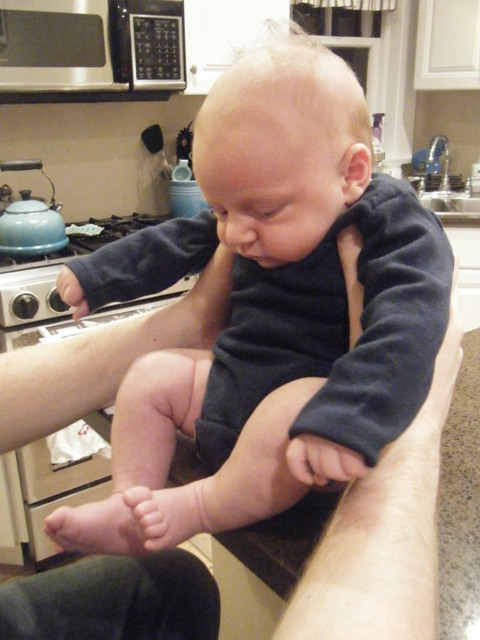andy discovering his feet!!!