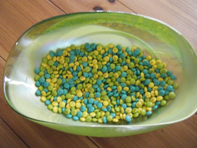M&amp;Ms that say Andy Byron, Hi Andy, and Welcome Andy!!