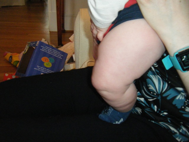 I was worried Andy's thighs were slimming down but everyone is reassuring me that I don't have to worry!