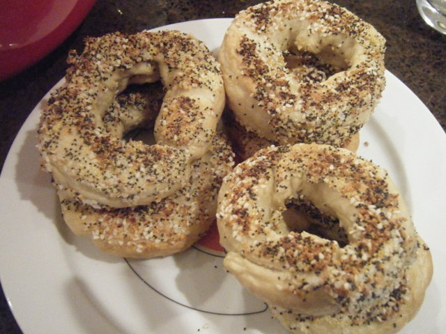 Jeff made homemade bagels!! They were amazing!!!