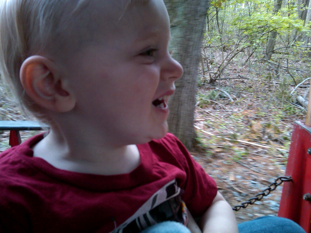On the train at cabin john. Strolling down memory lane.