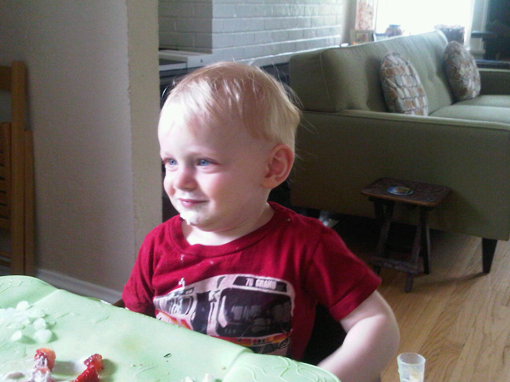 Andy loves whipped cream!