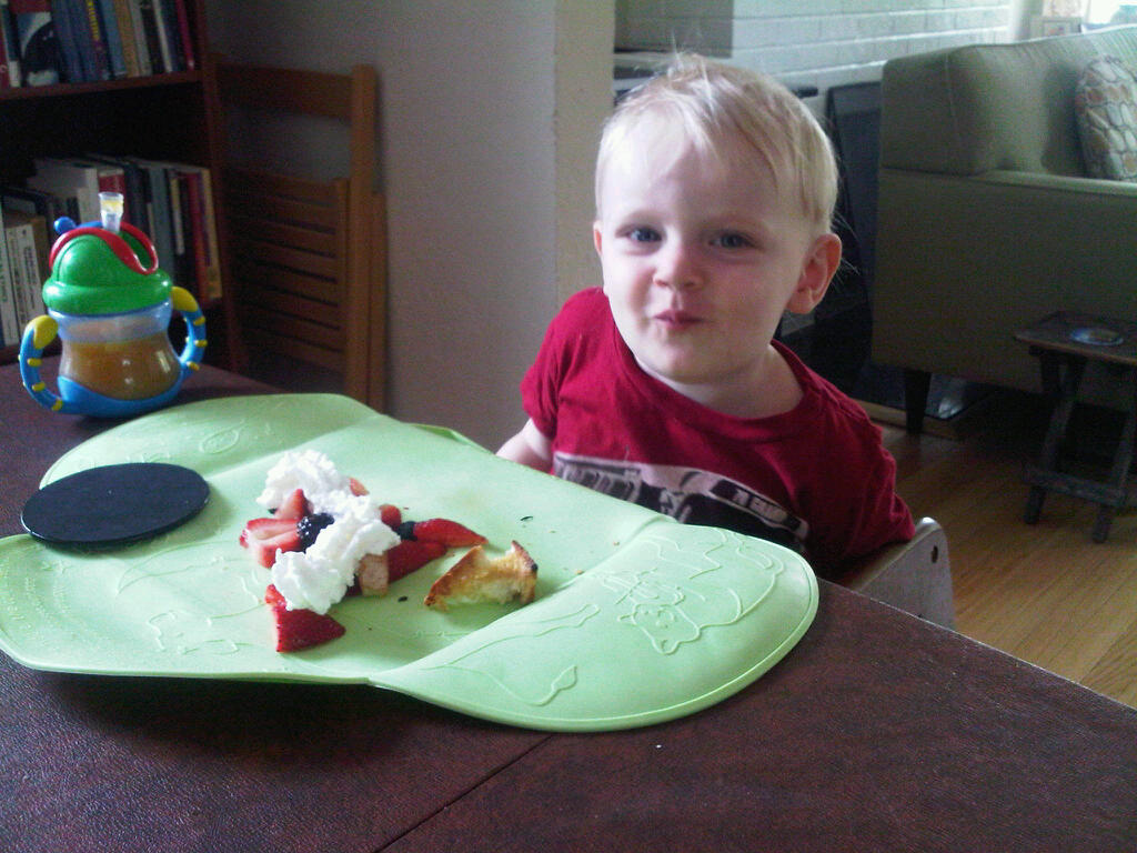 Andy loves whipped cream!