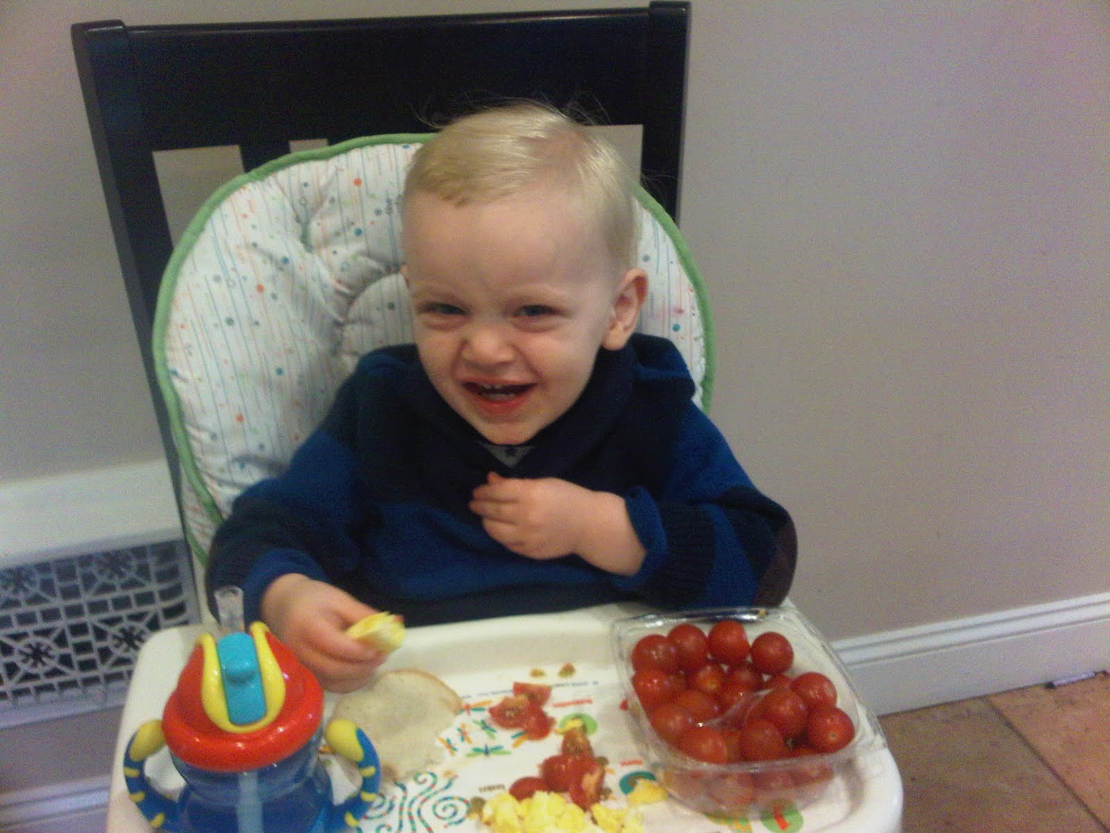 Eating eggs from Crystals farm