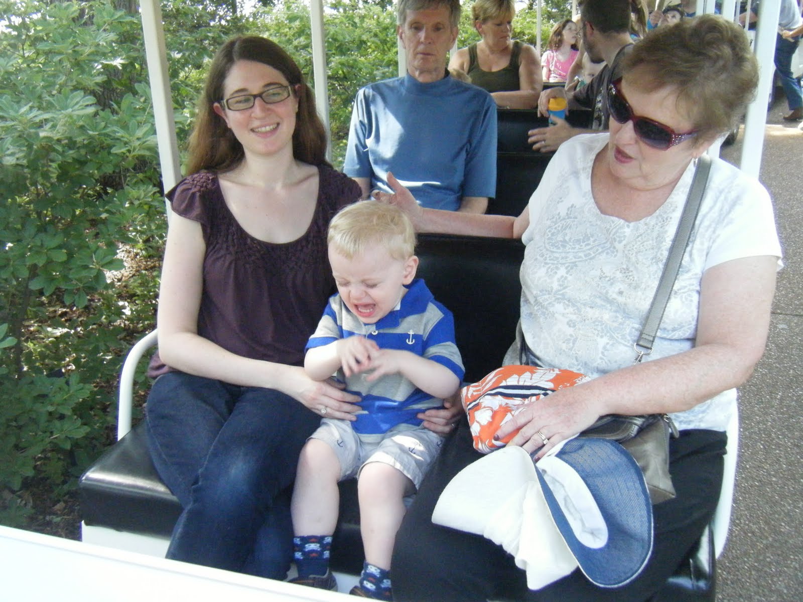 Andy absolutely loved the tram at the gardens (he just didn't want his picture taken!)