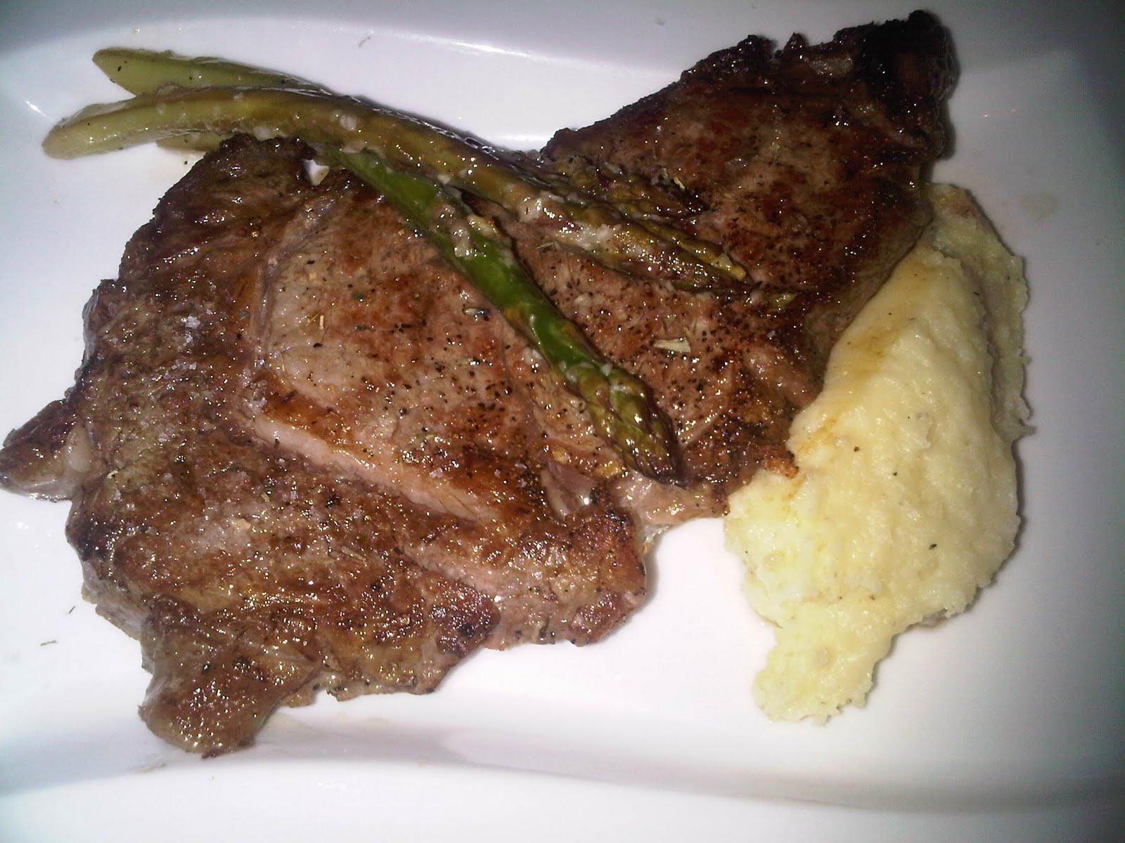 Matts lavendar infused ribeye with truffle mashed potatoes