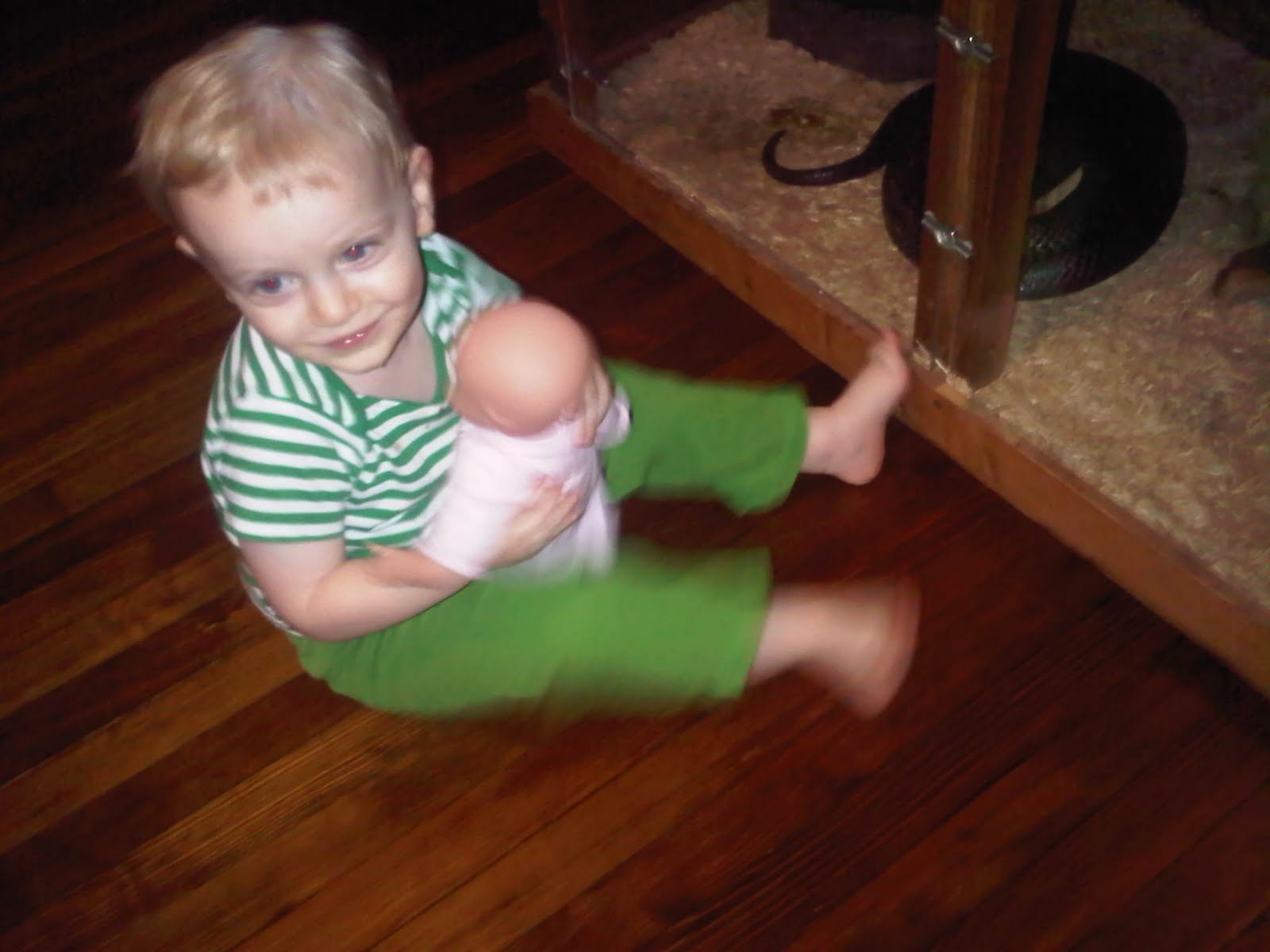 Andy and baby and Snakey