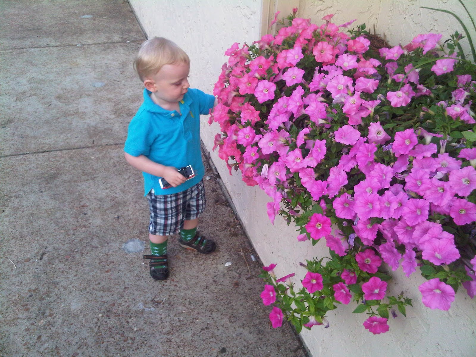 Smelling the flowers