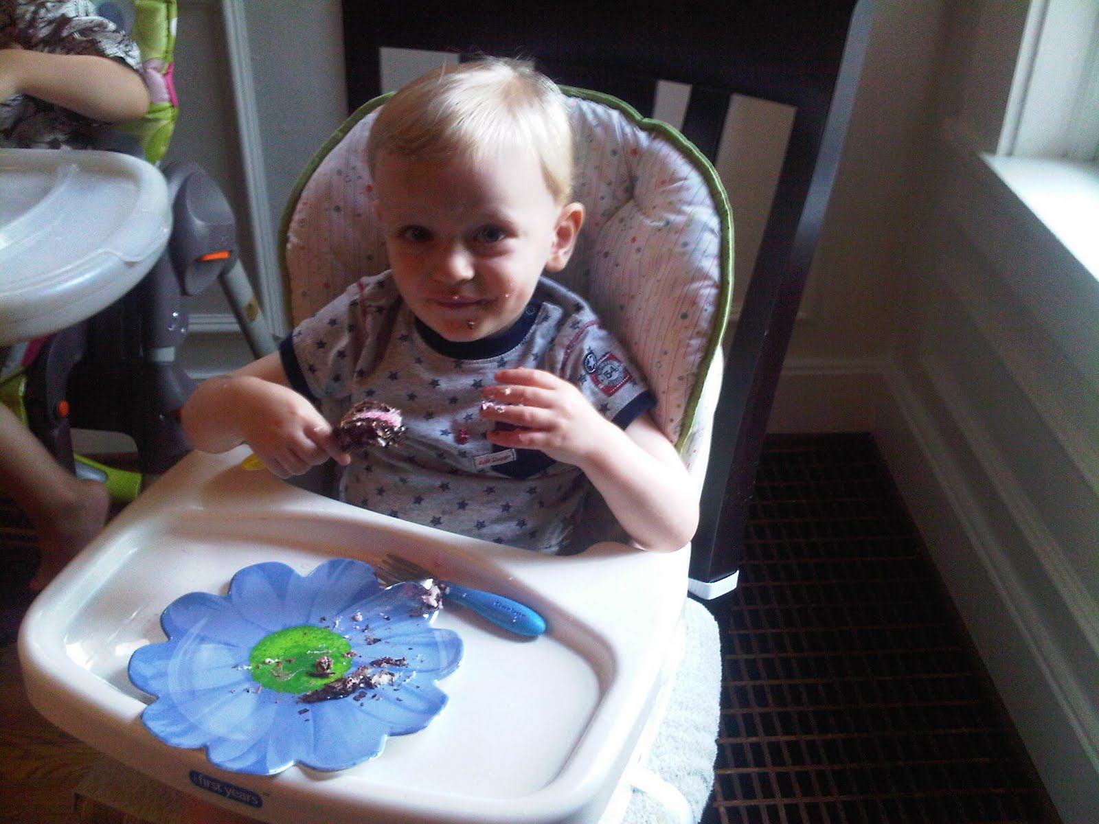 Andy scraping the plate clean!