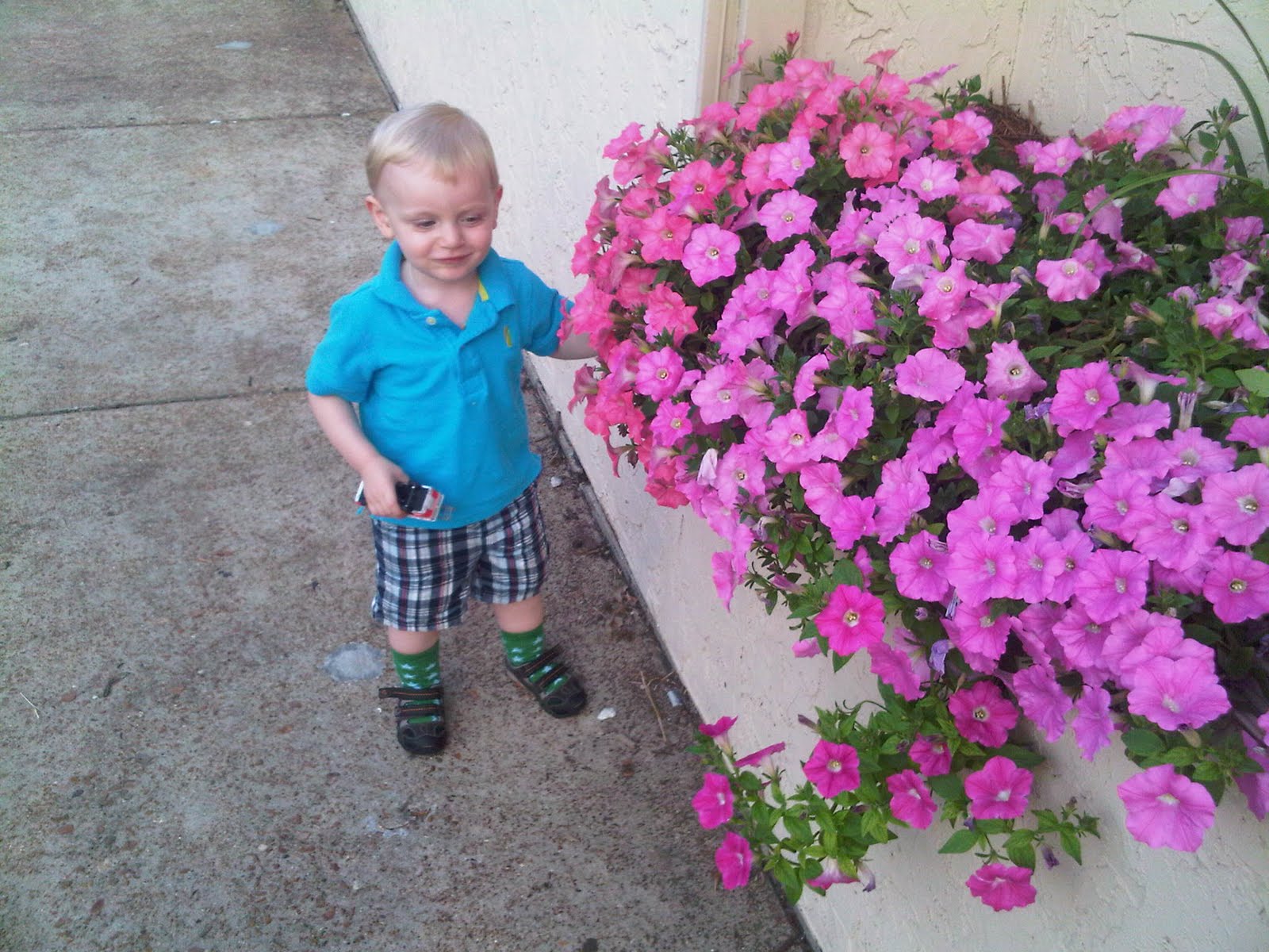 Smelling the flowers
