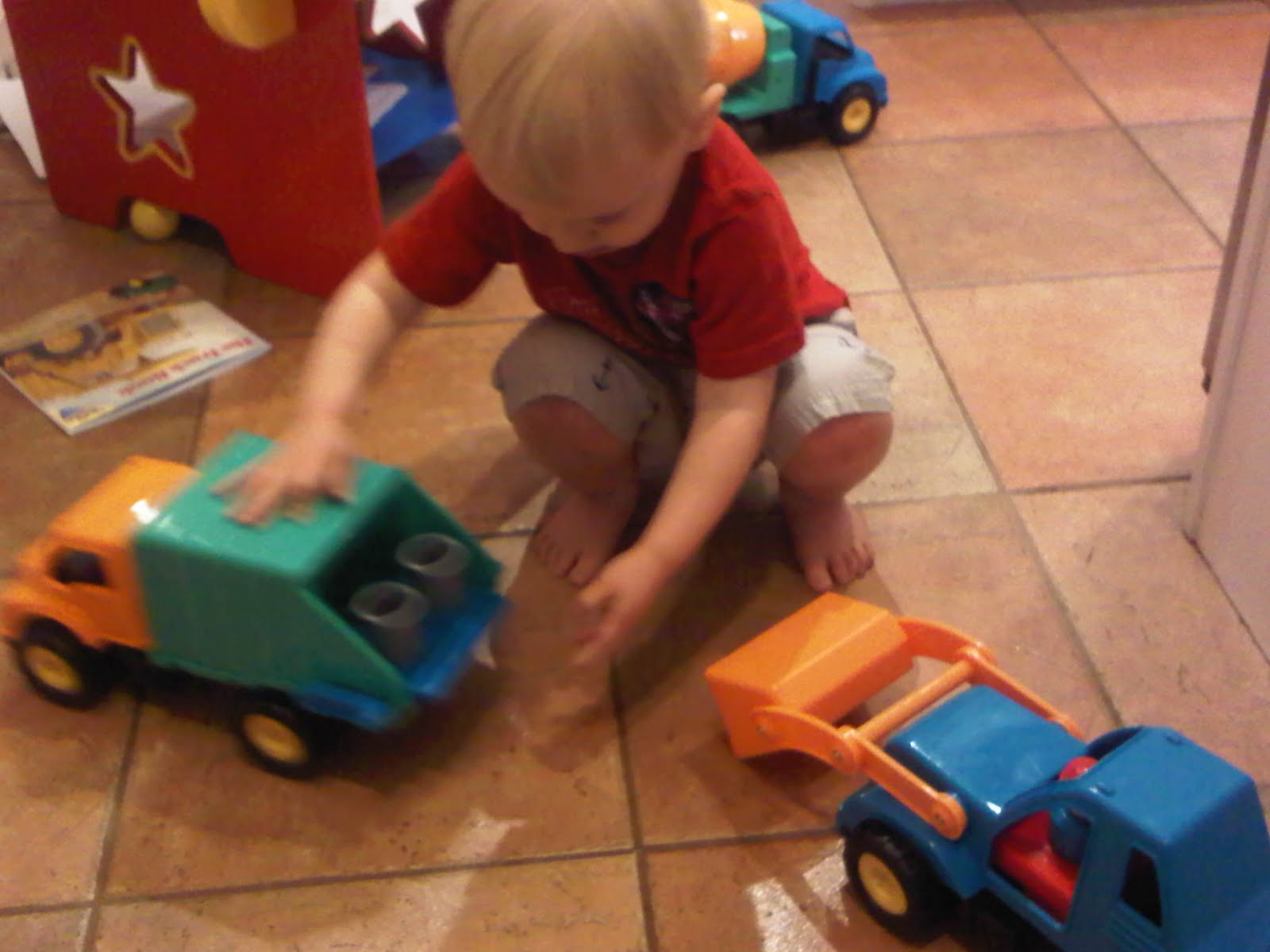 Andy picked out his own outfit this morning. He said "anchor shorts ball shirt andy wear it"