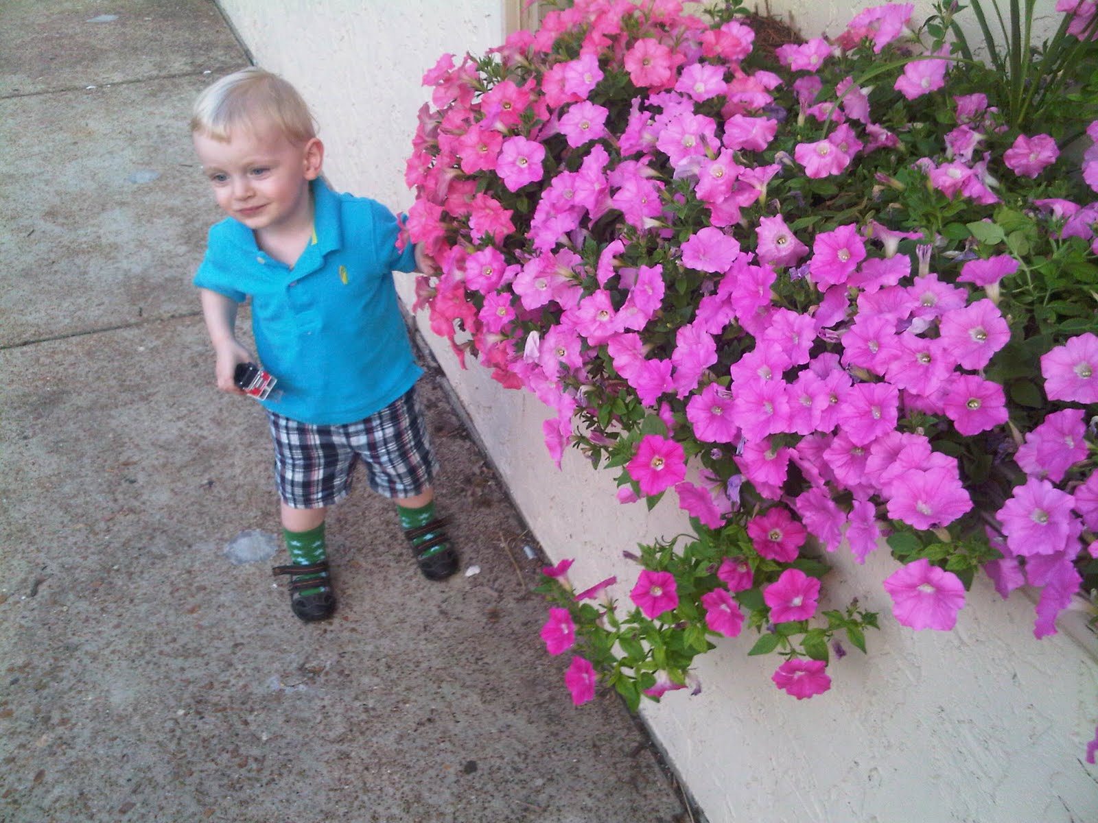 Smelling the flowers