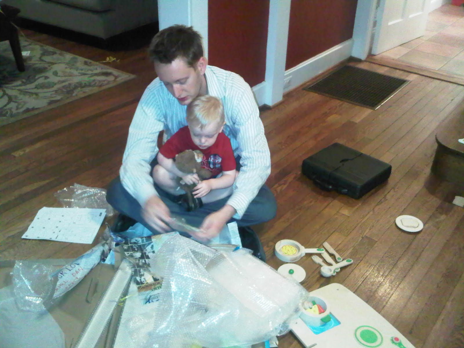 Andy and Matt putting together kitchen