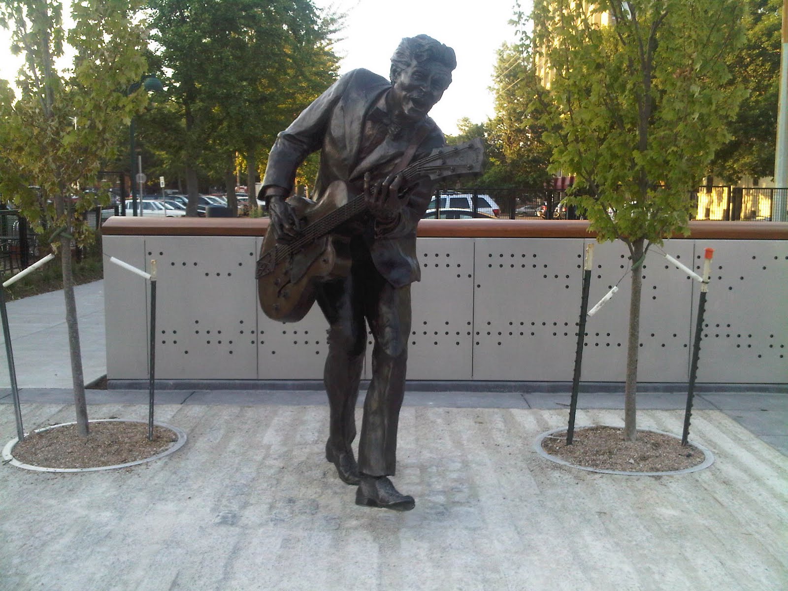 New chuck berry statue. Andy was too shy to stand next to it
