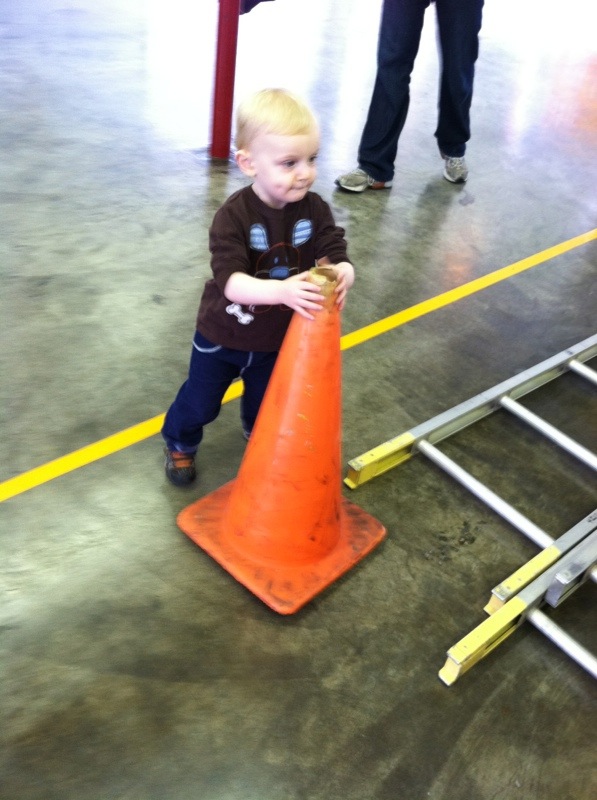 Andy loves traffic cones