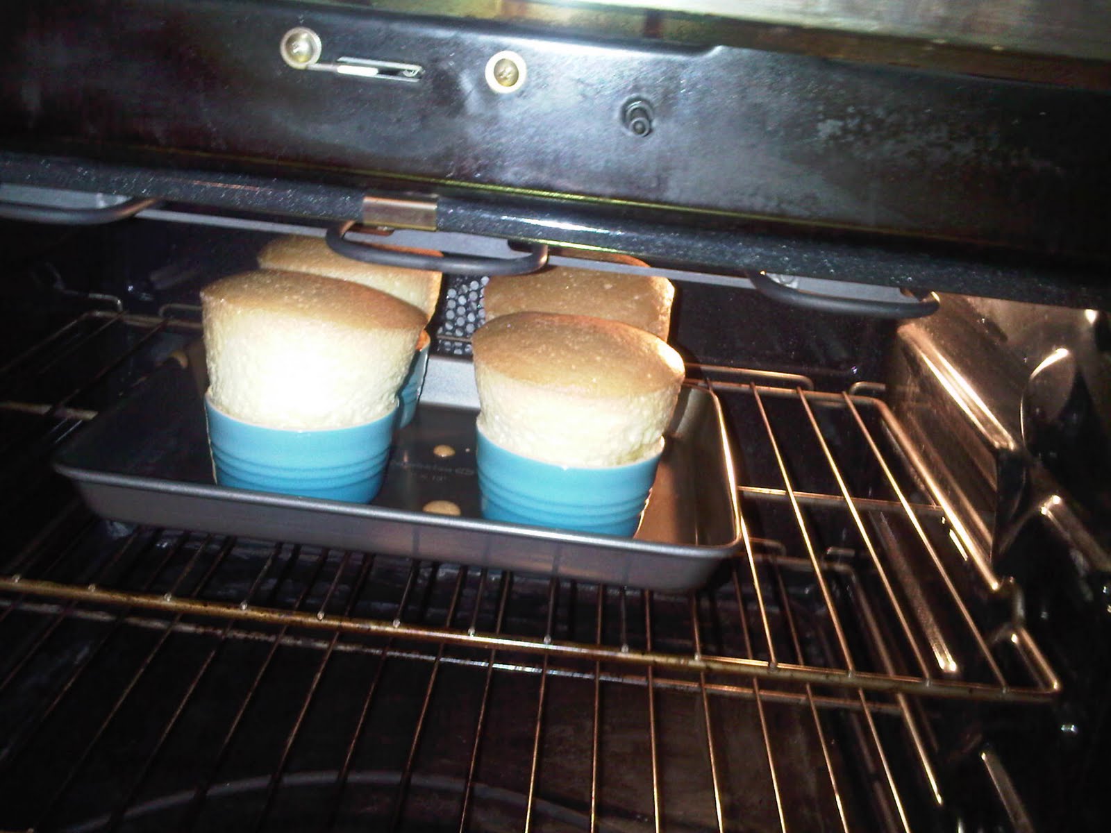 Souffles exiting the oven