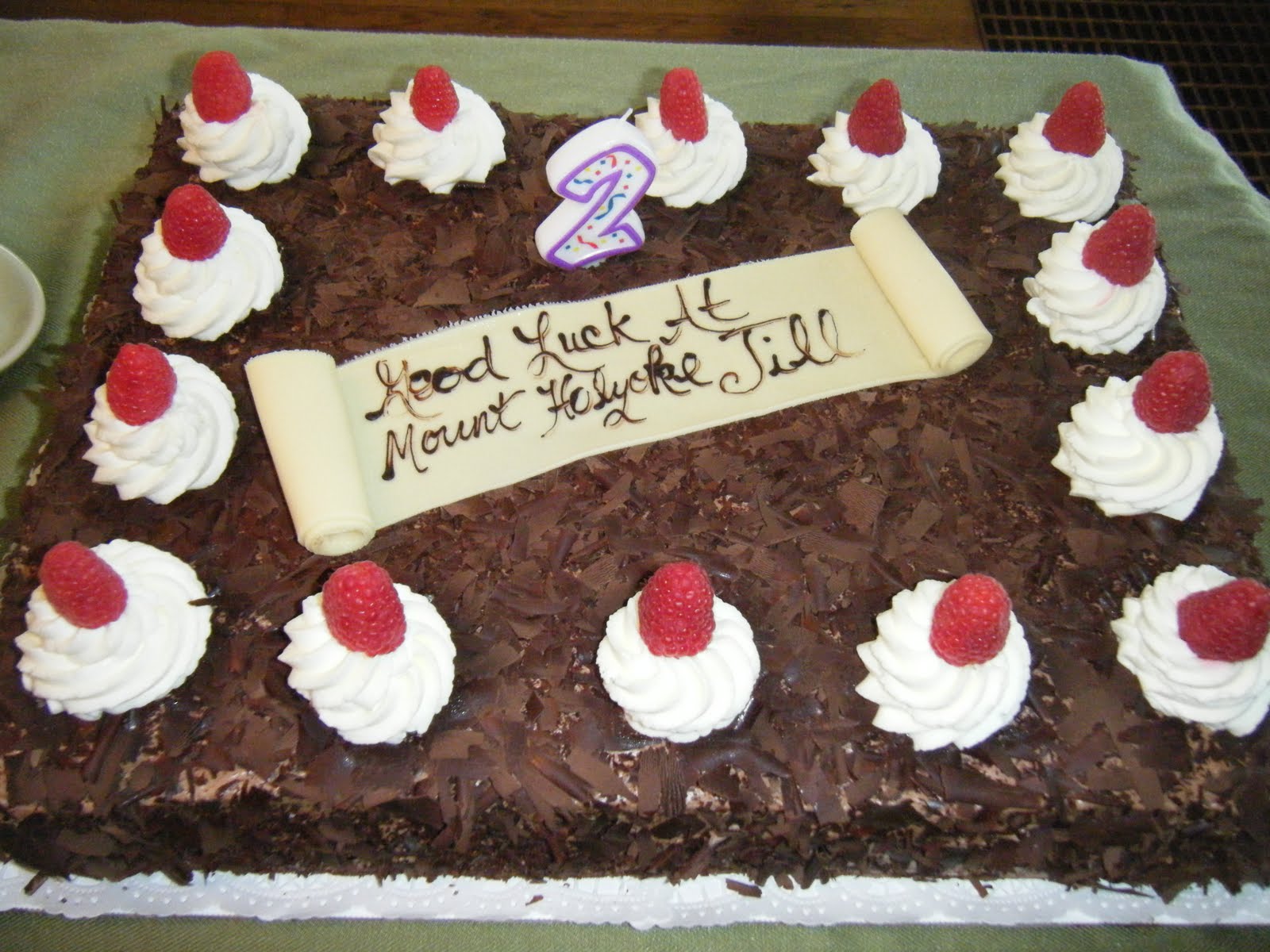 Cake to celebrate Jill's Defense and Andy's 2nd Birthday!