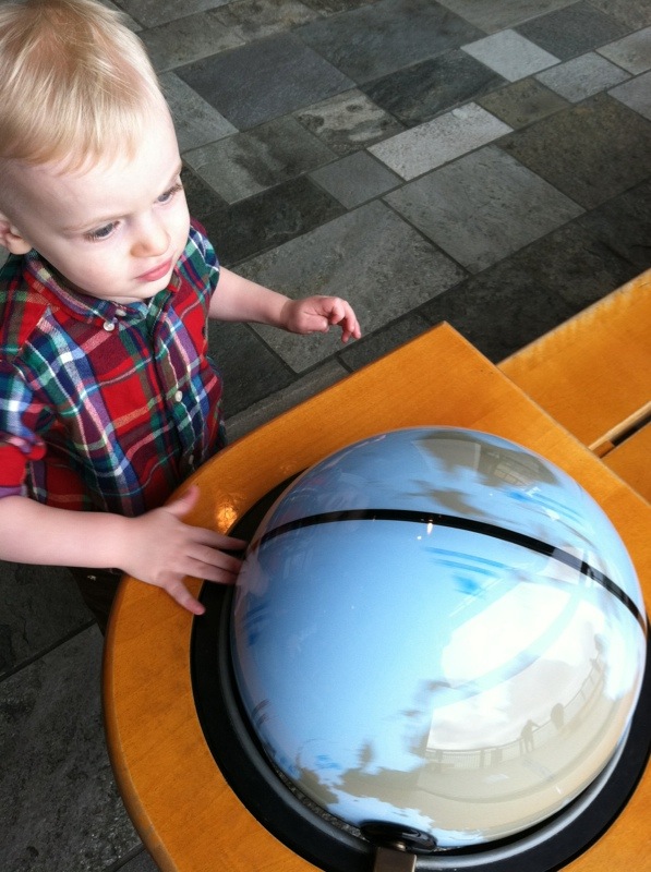 Globe at aquarium