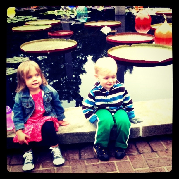 With Eliza at the botanical gardens