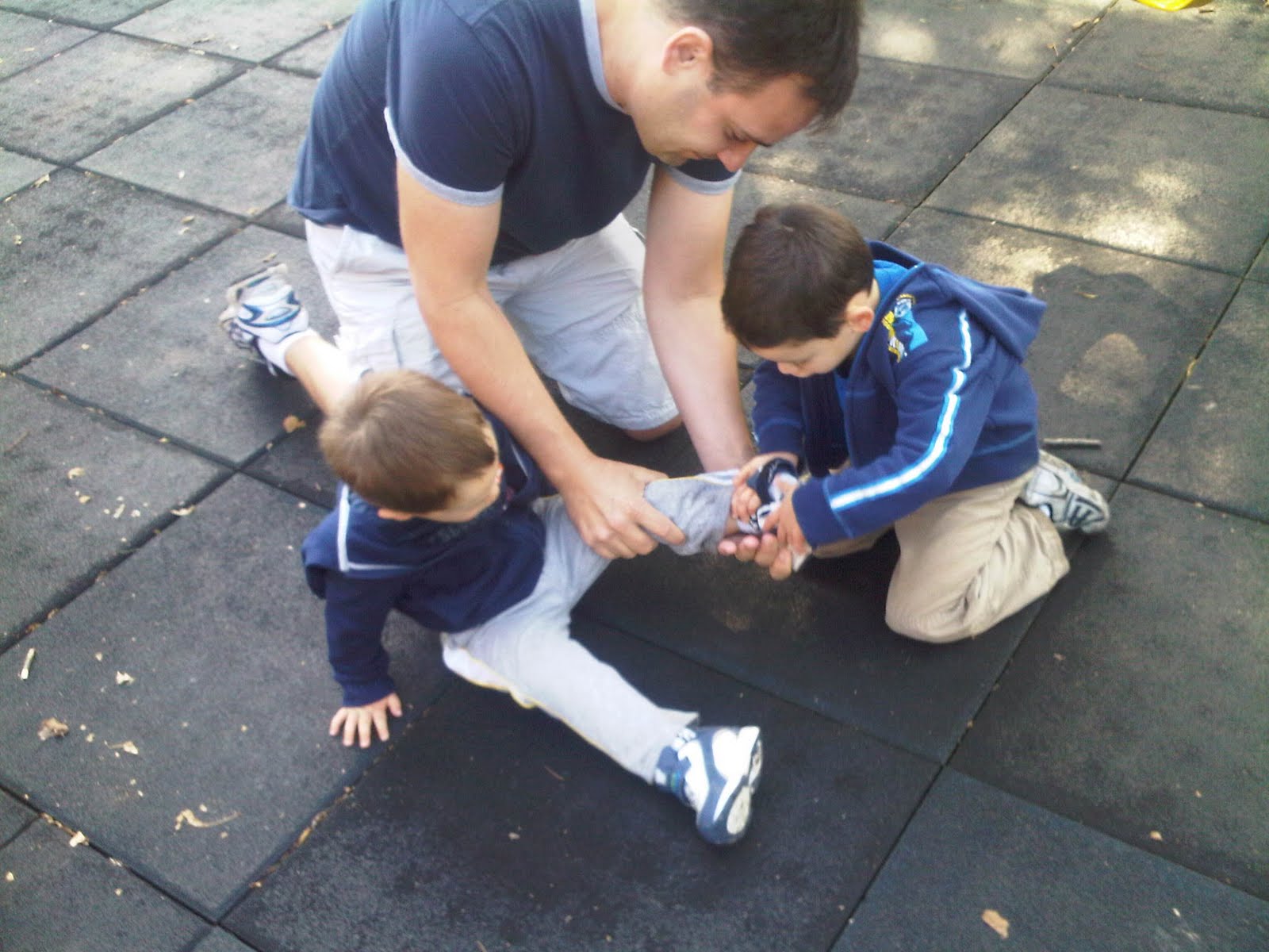 Josh puts on Ians shoes
