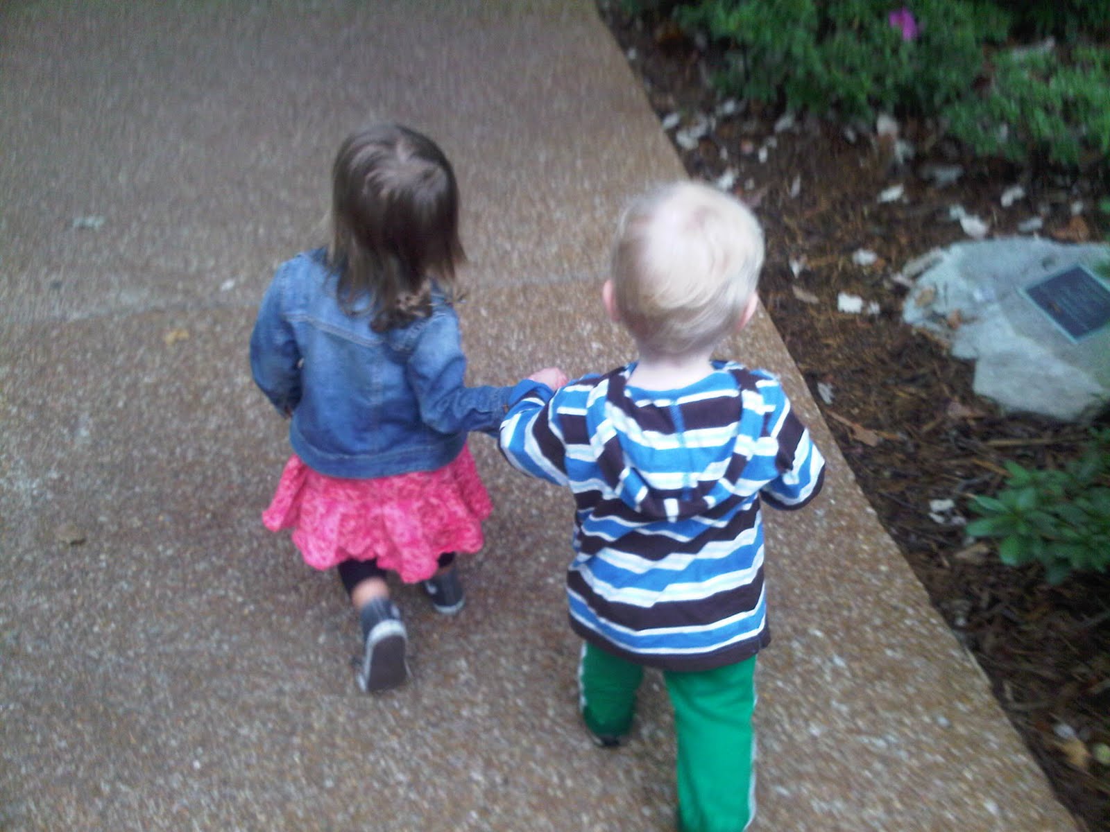 Holding hands
