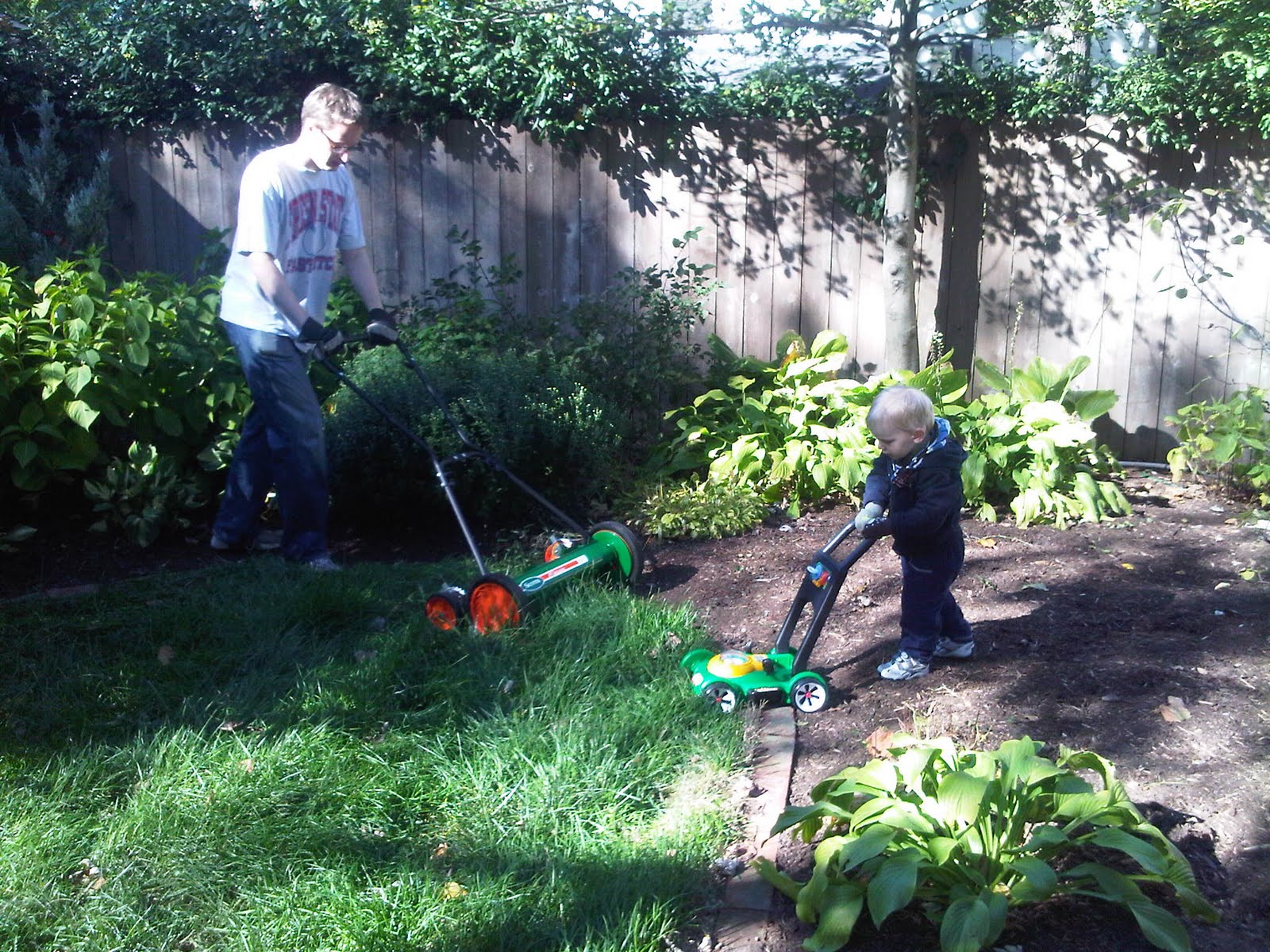 Helping Daddy Mow