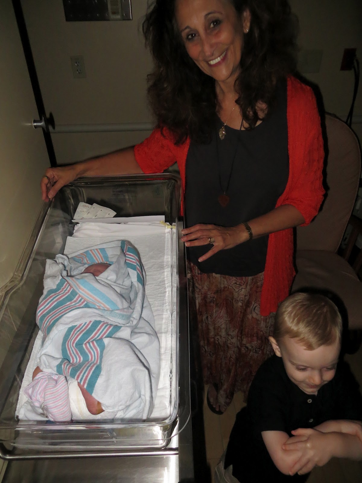 Rabbi Susan came to visit us at the hospital. Andy came running up to her when he saw her and gave her a big hug and introduced her to Charlie