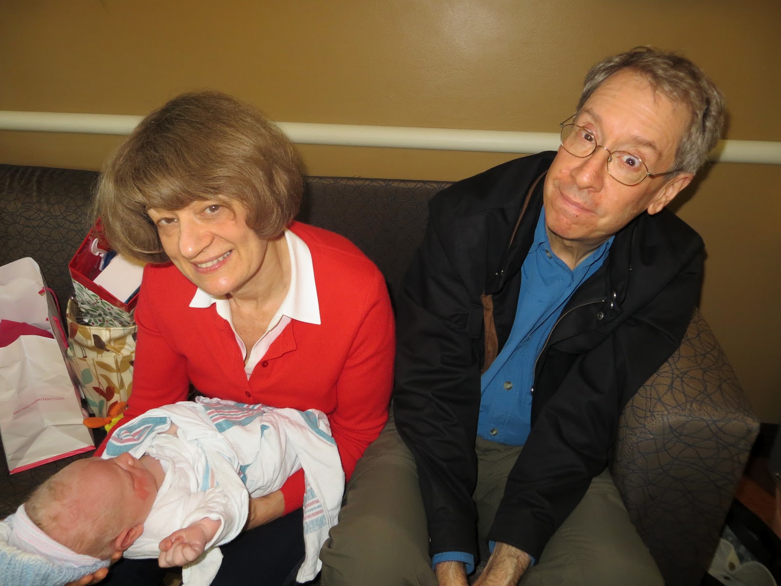 With Momo and Baba at the hospital