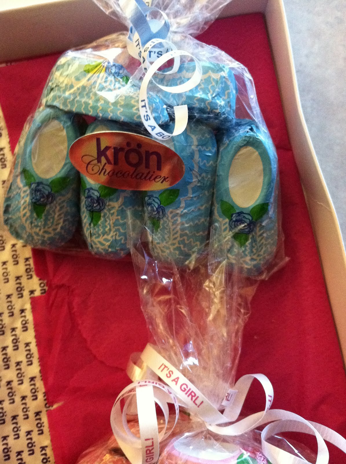Celebratory chocolates from MoMo and Baba