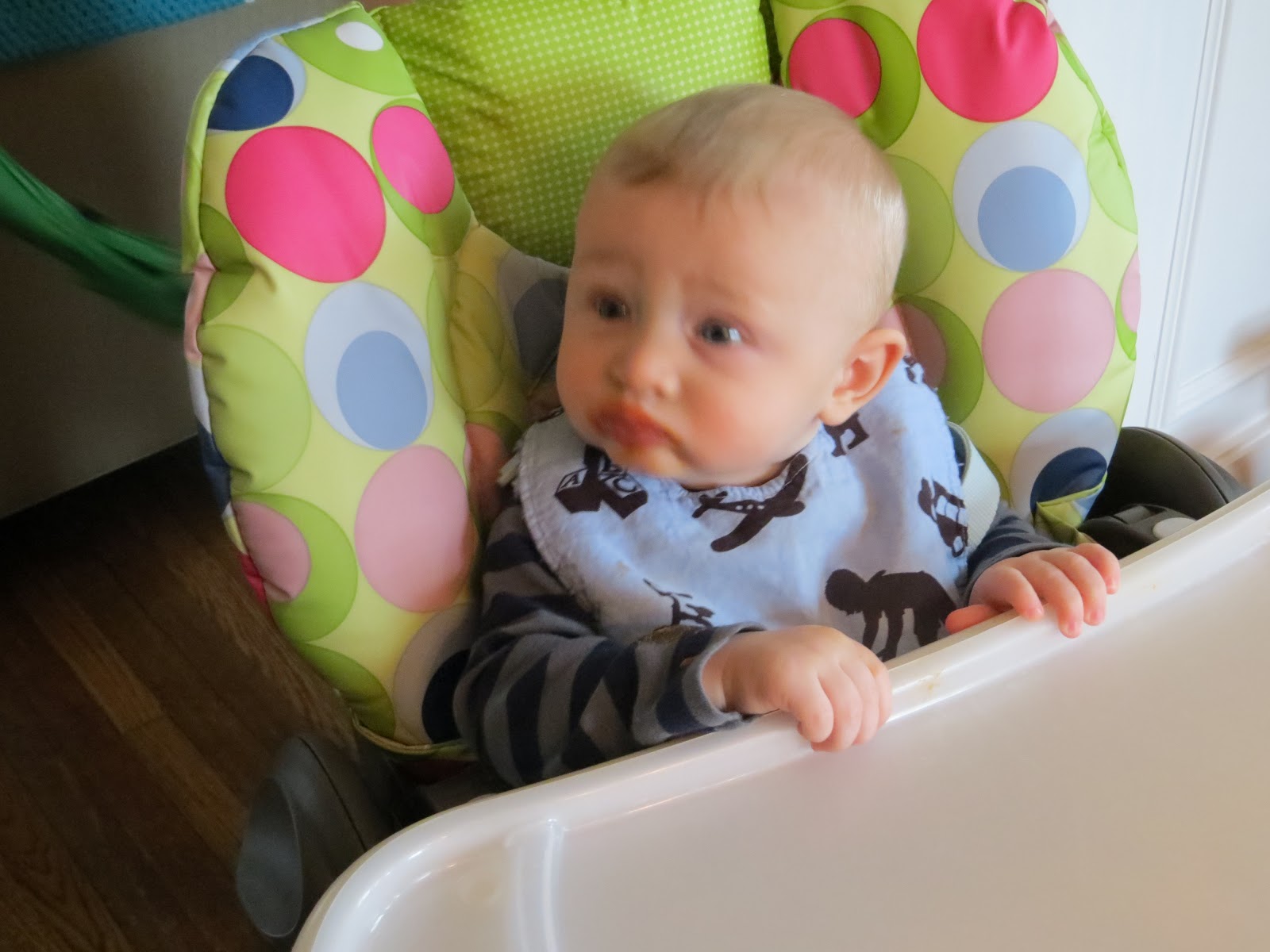 Charlie's first time eating food: Carrots!! And Andy the Firefighter Pirate