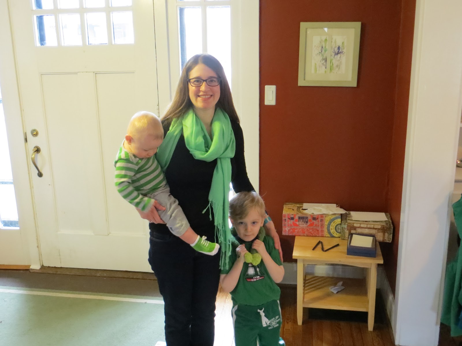 Off to a St. Patrick's Day Party at Molly and Sadhbh's