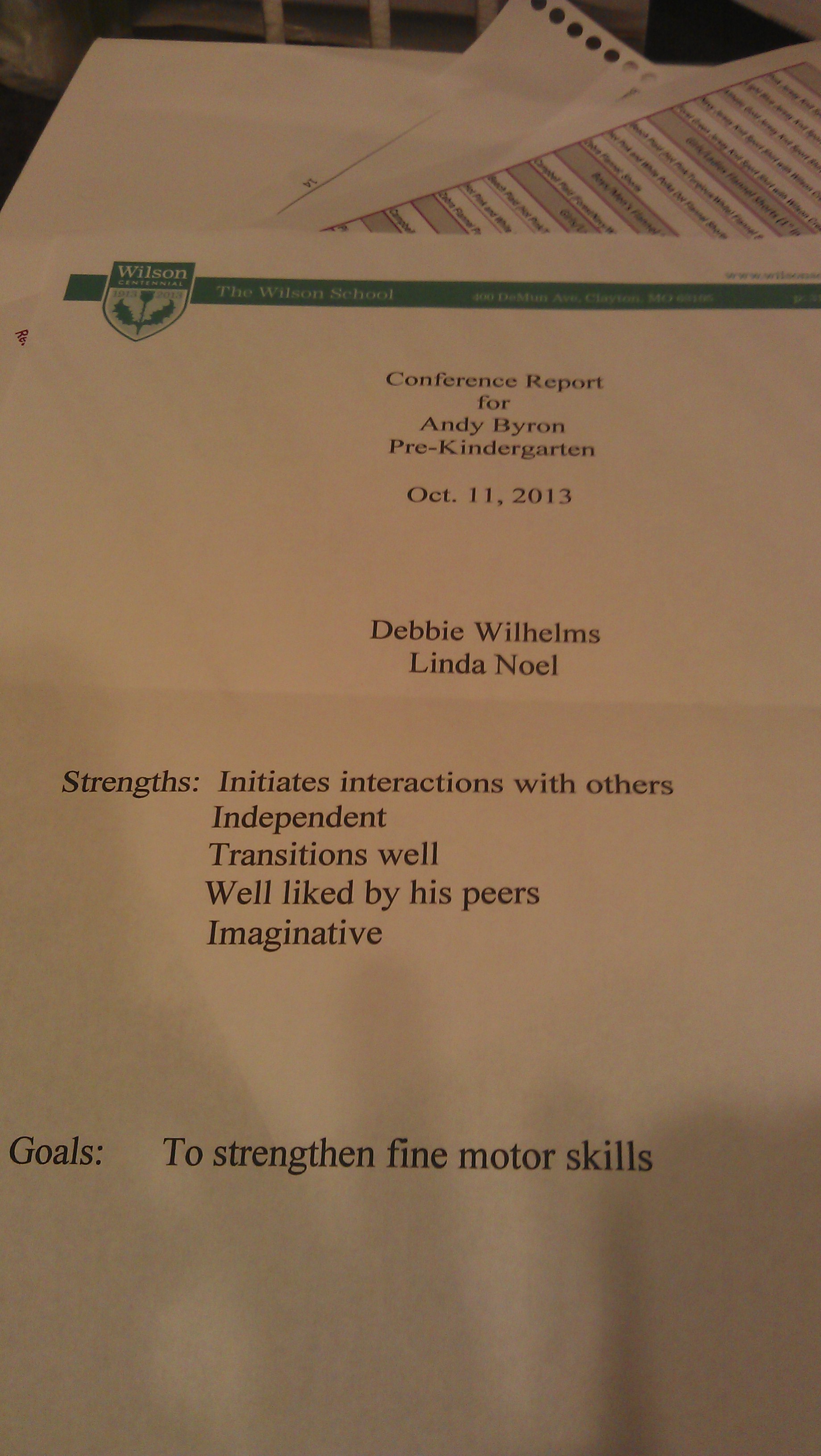 Parent teacher conference