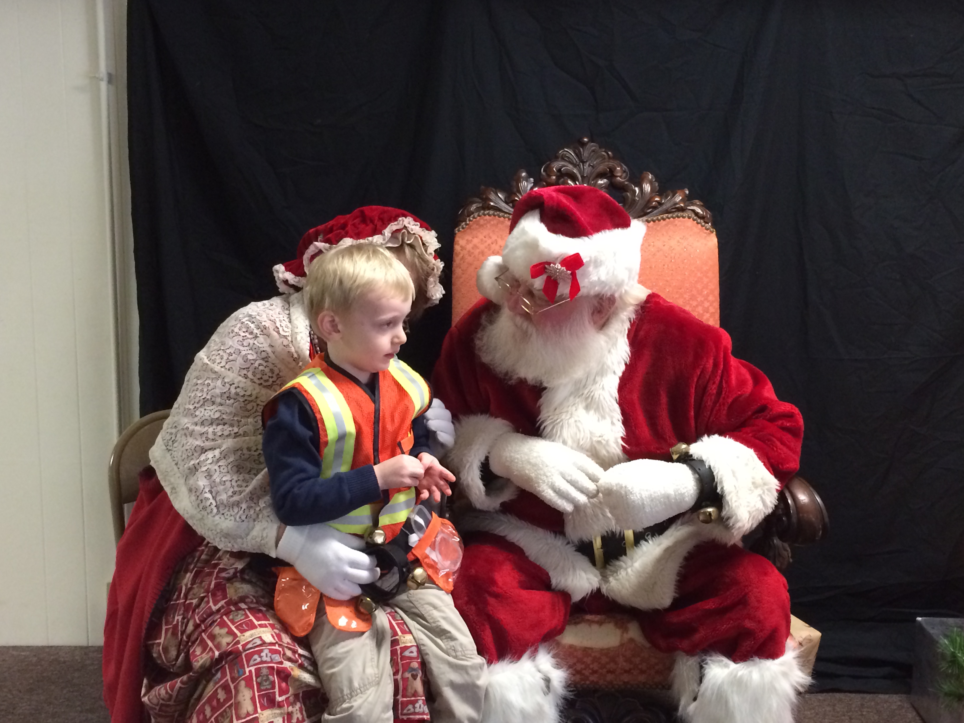 Andy telling Santa he wants a dinosaur present that will teach him about dinosaurs