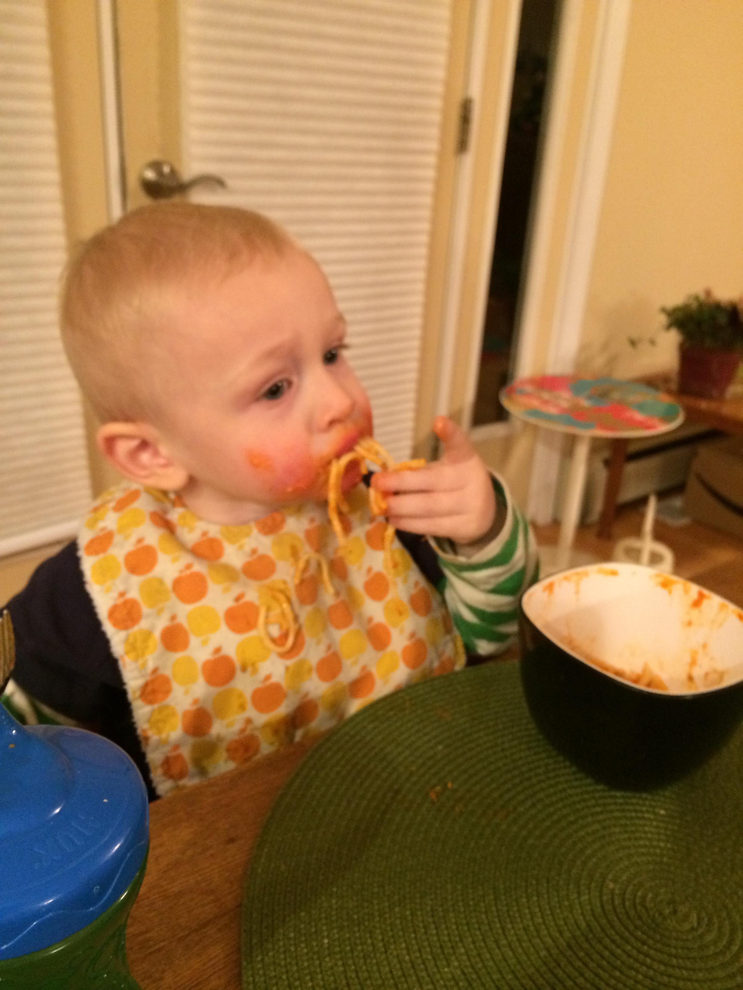 Charlie loved the pasta
