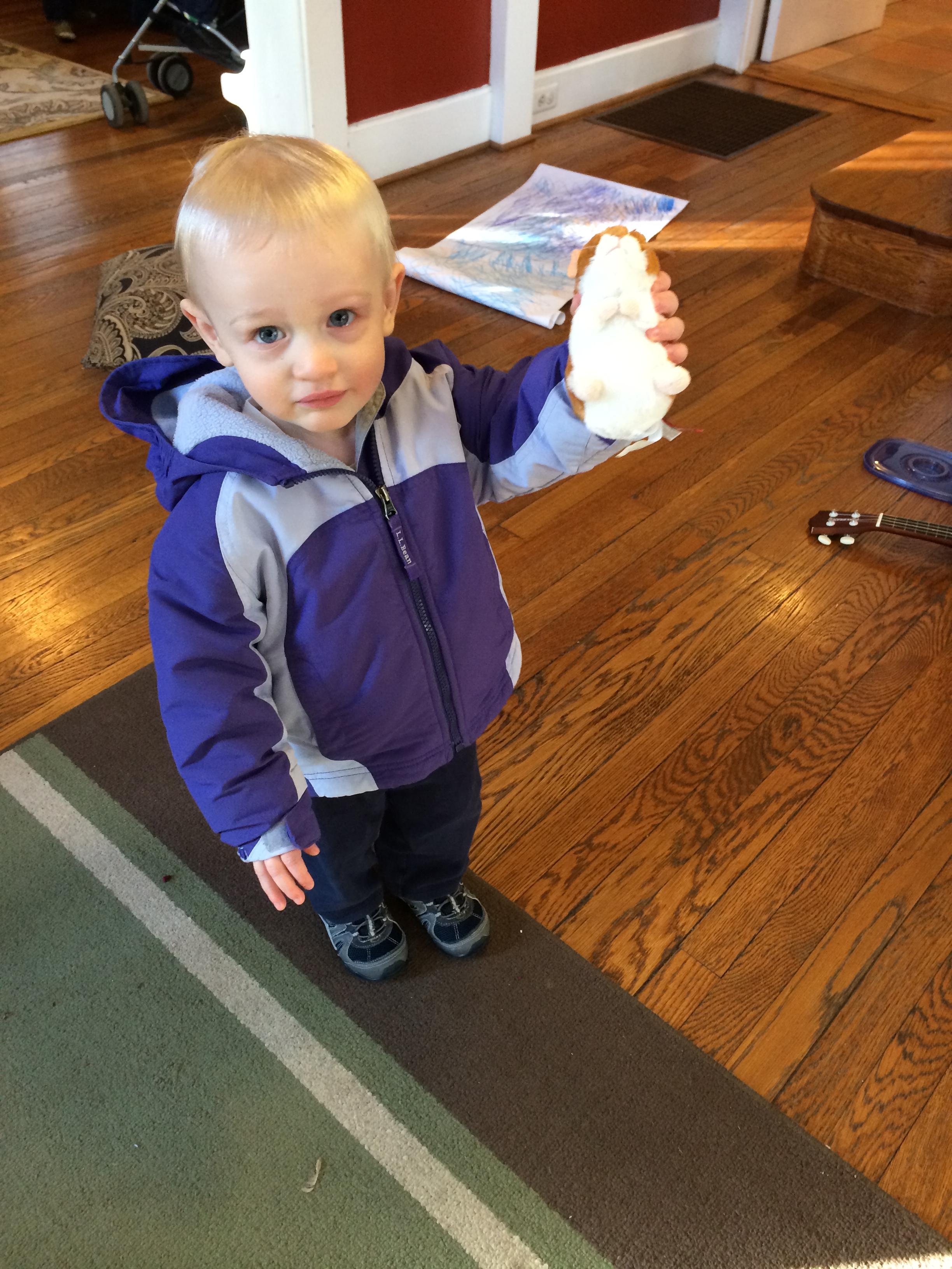 Charlie with his mousey mammal ancestor