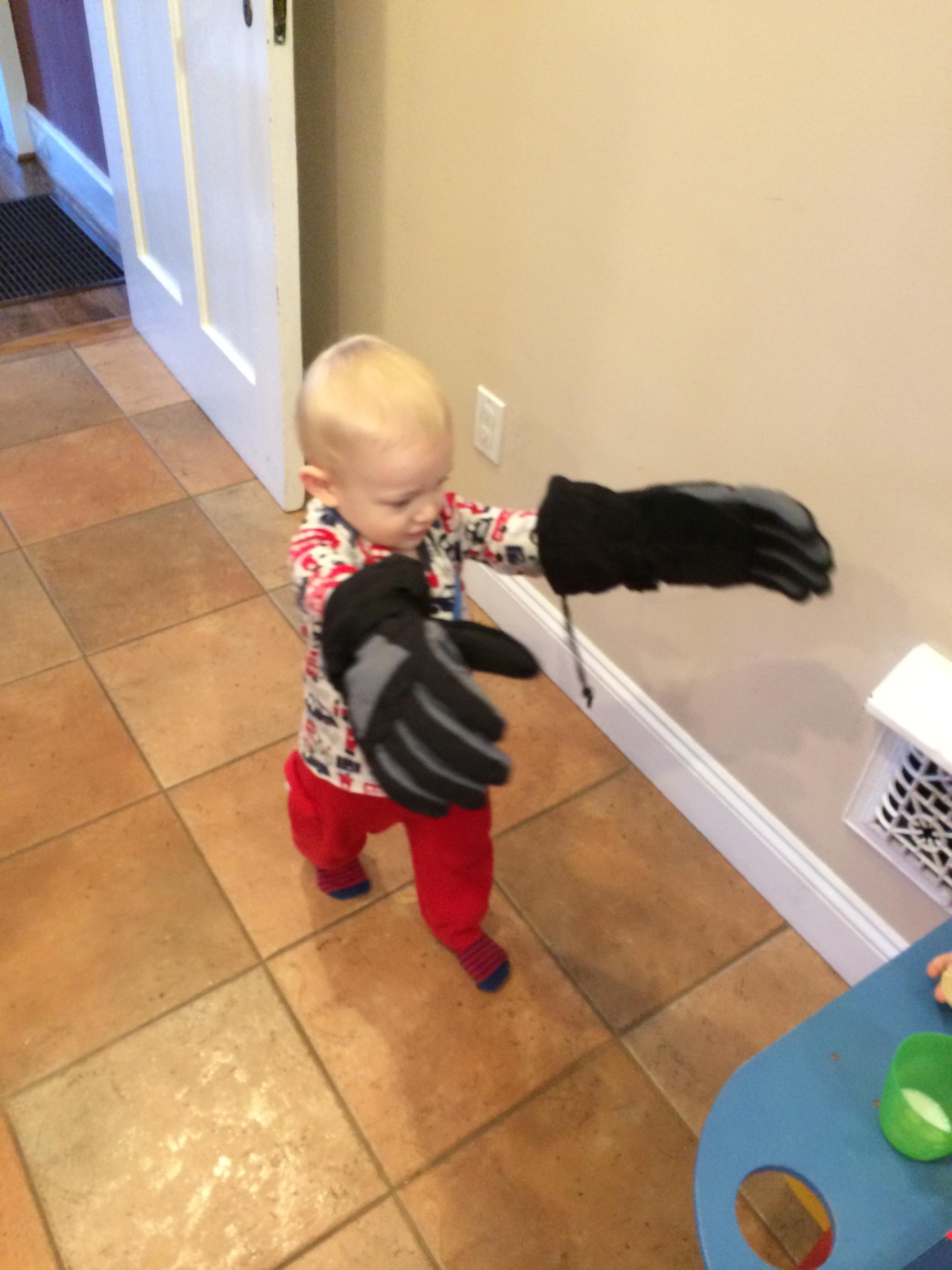 Daddy's gloves