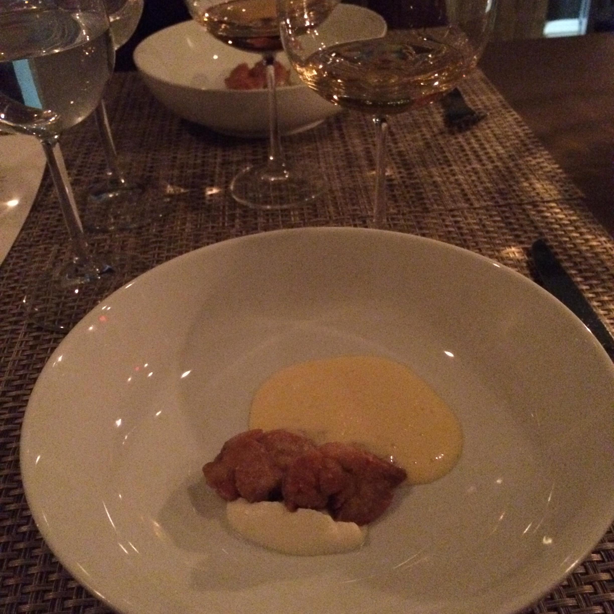 Plus champagne and intermezzo and bread course