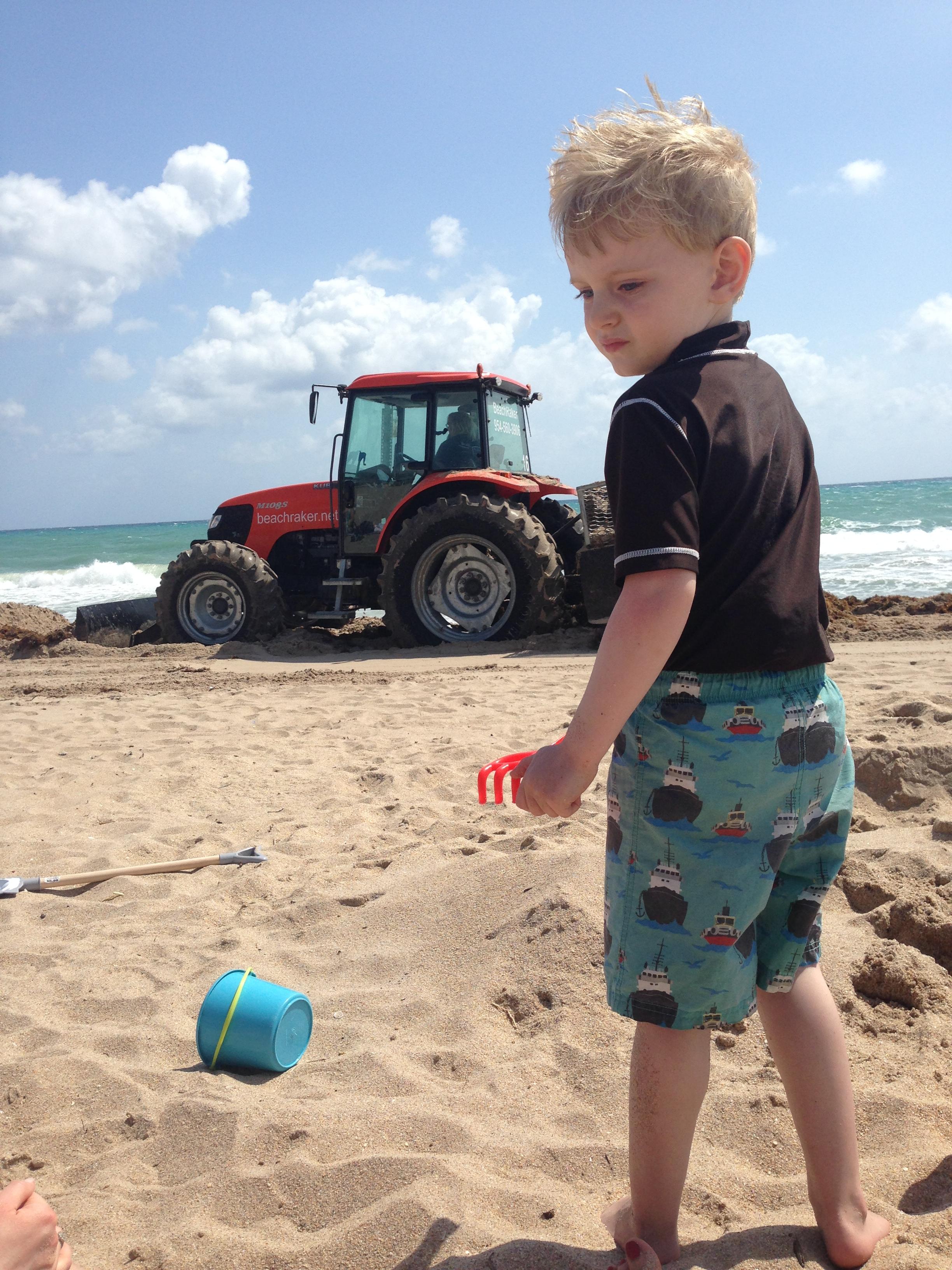 Tractor at the beach!