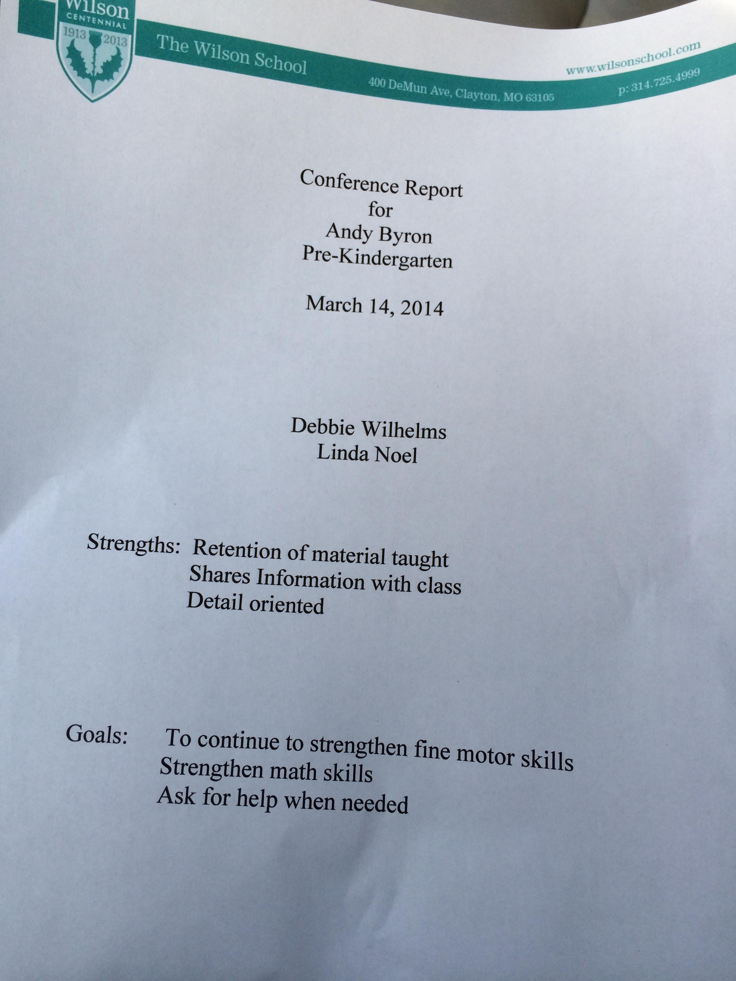 Parent teacher conference