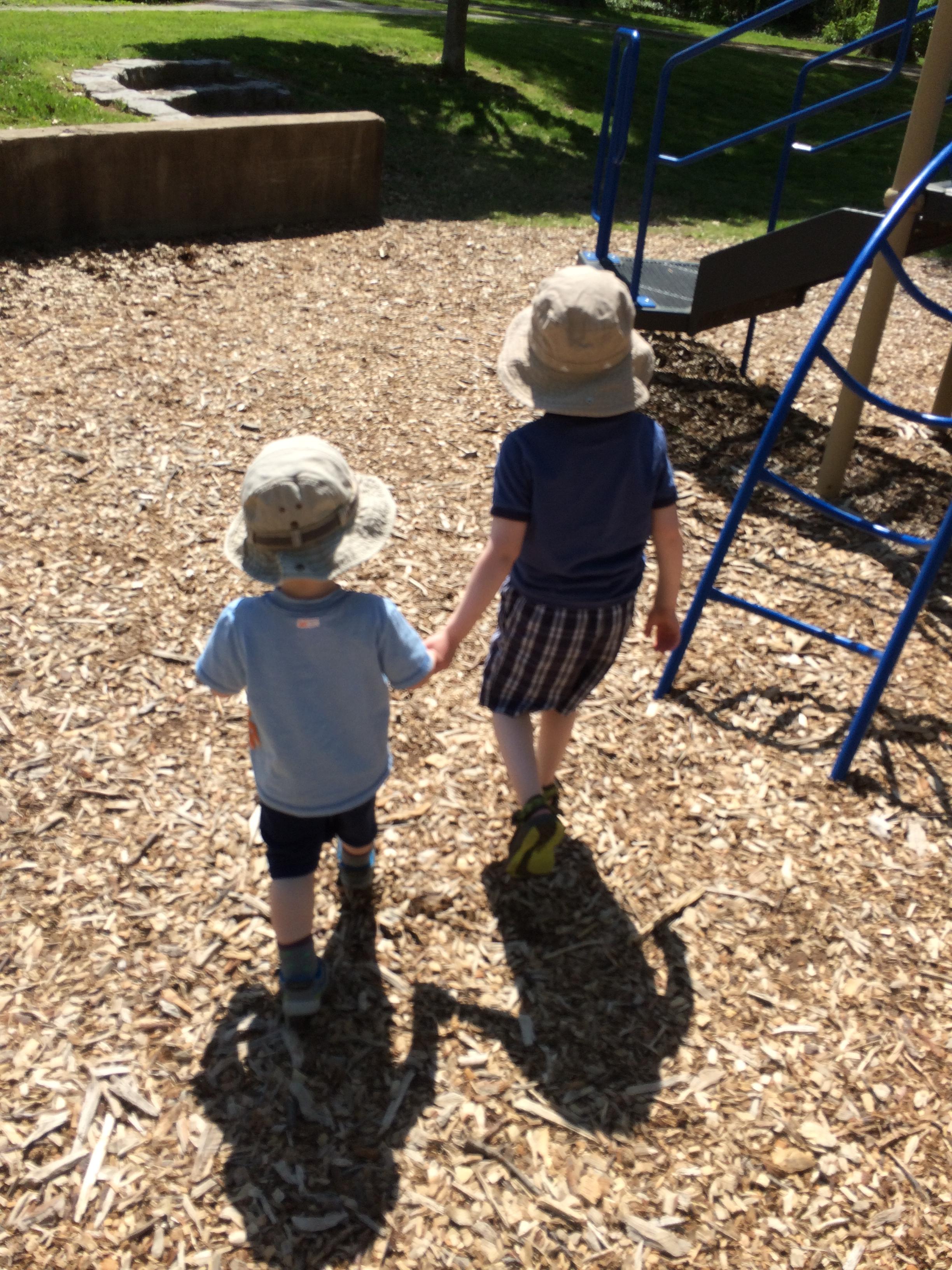 Hand in hand at the park