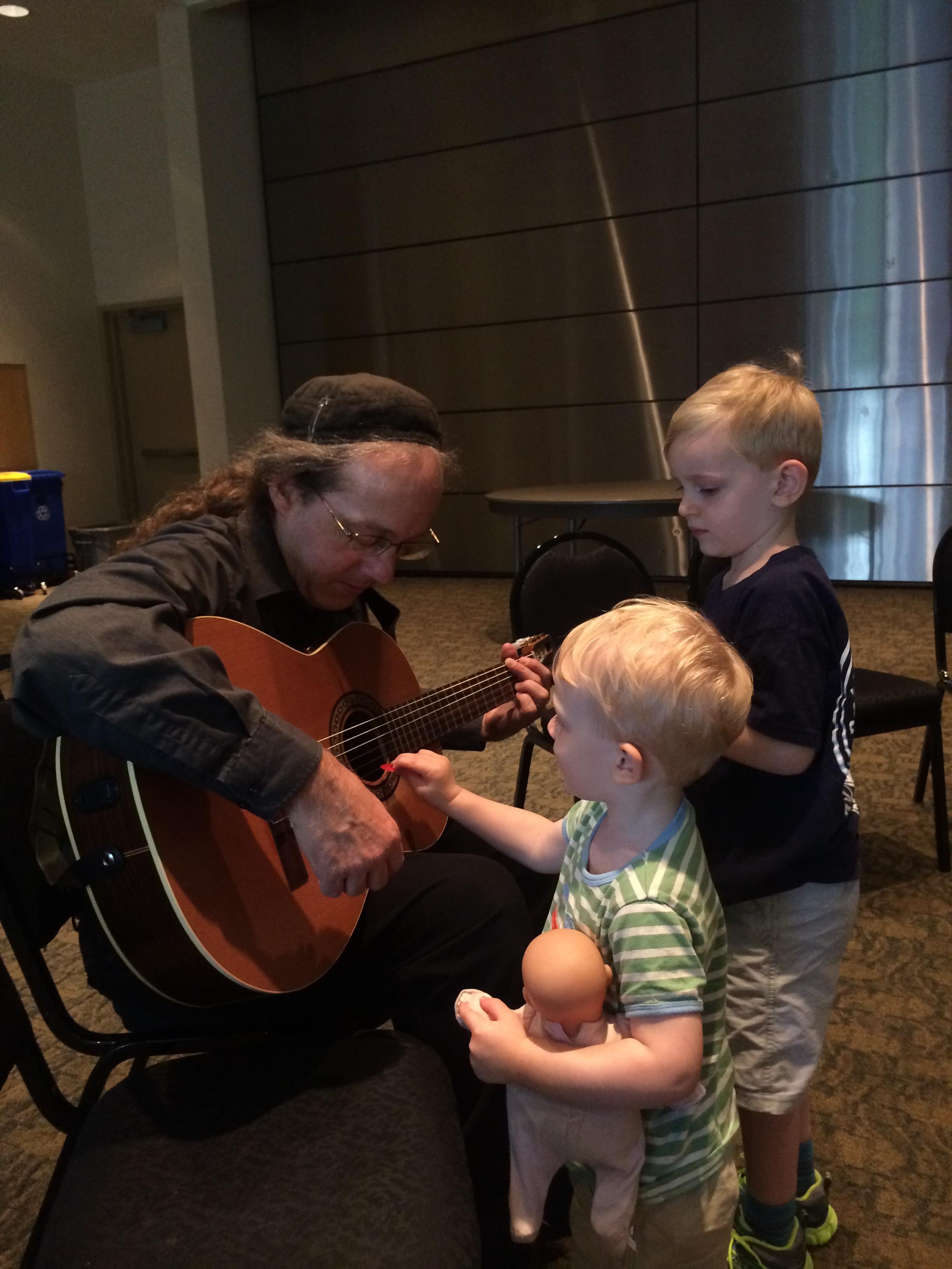 Playing guitar with Andrew at Crc