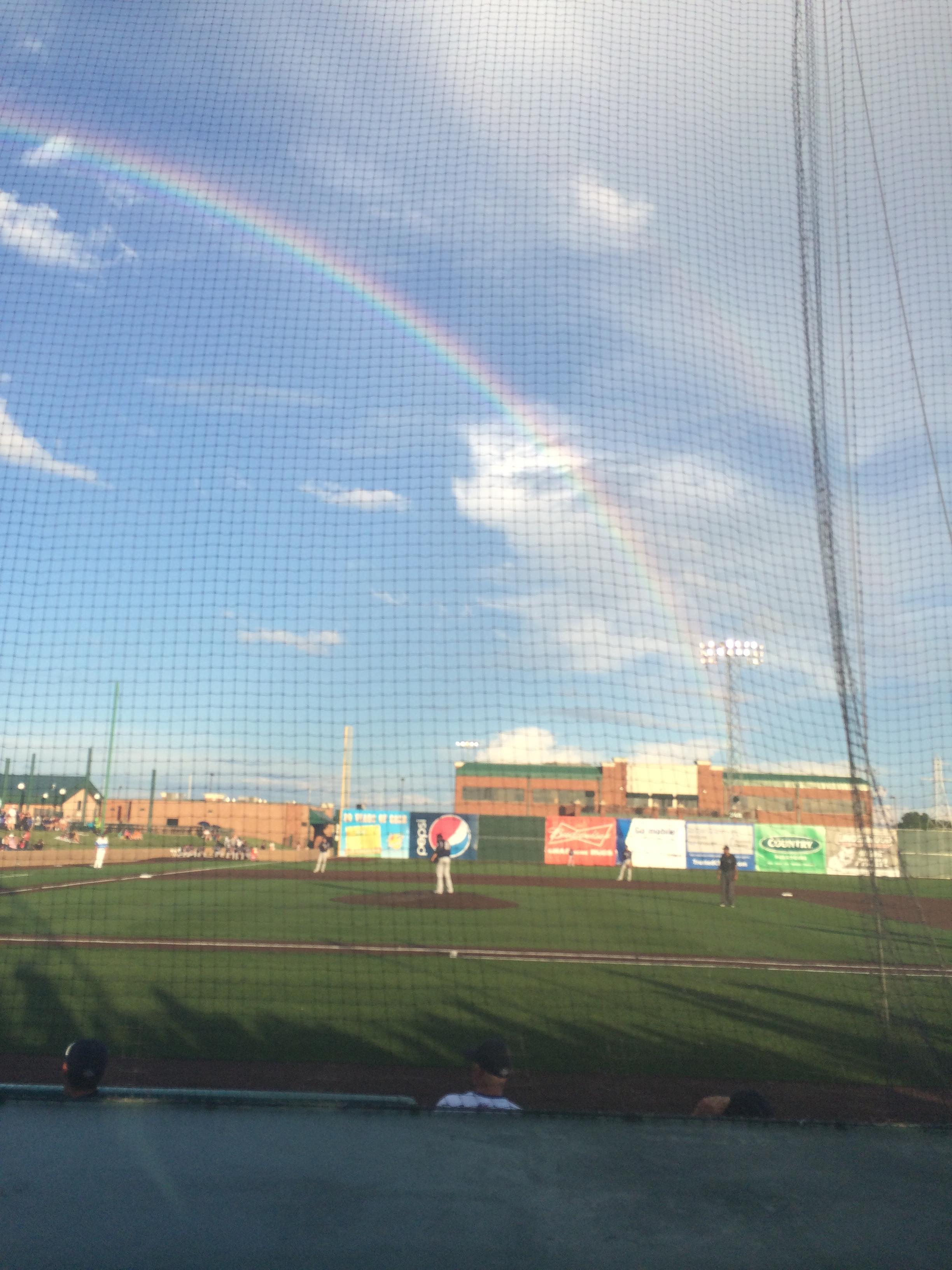 Rainbow at the grizzlies game