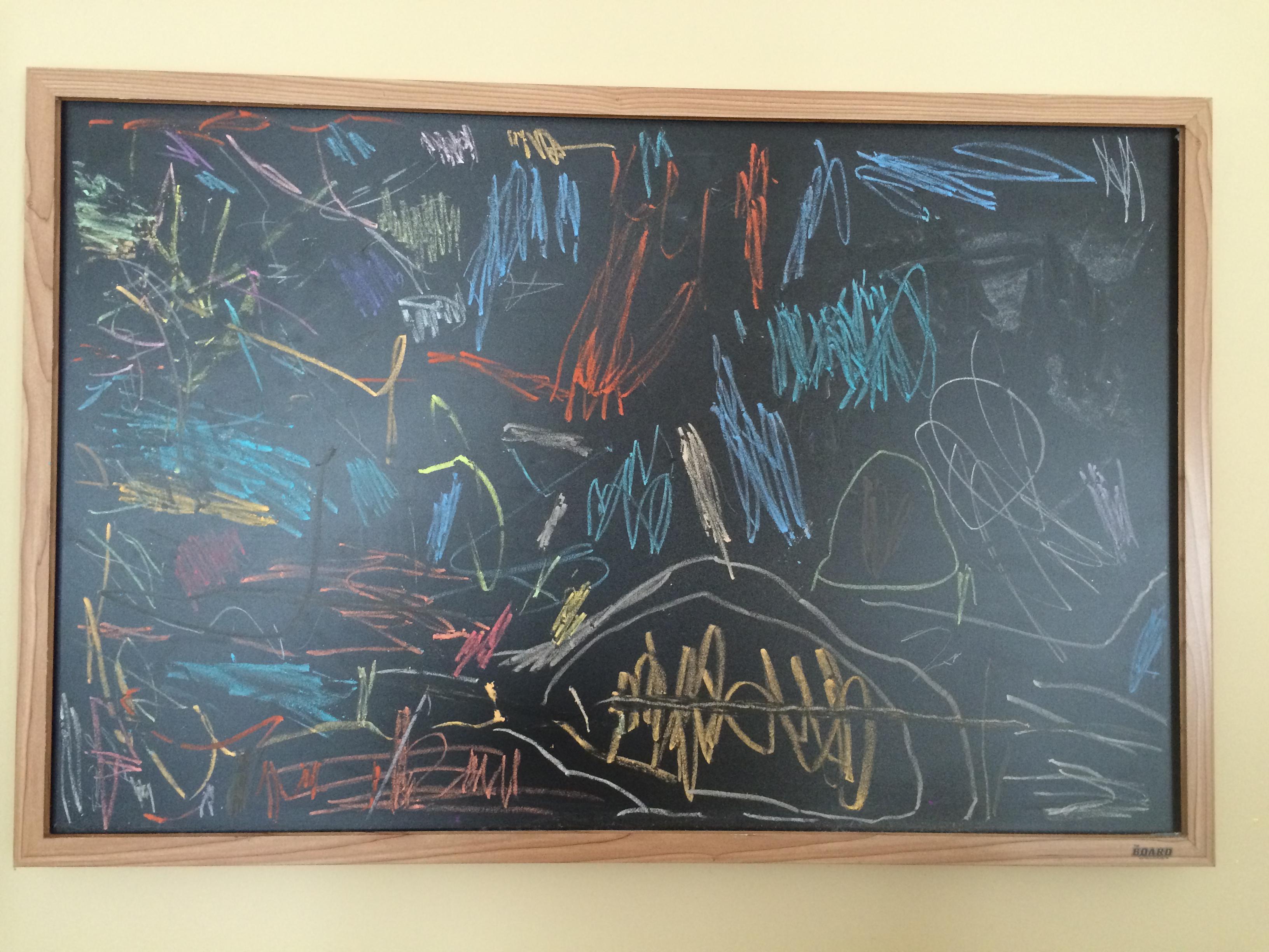 Andy and Charlie drew a map on the chalk board