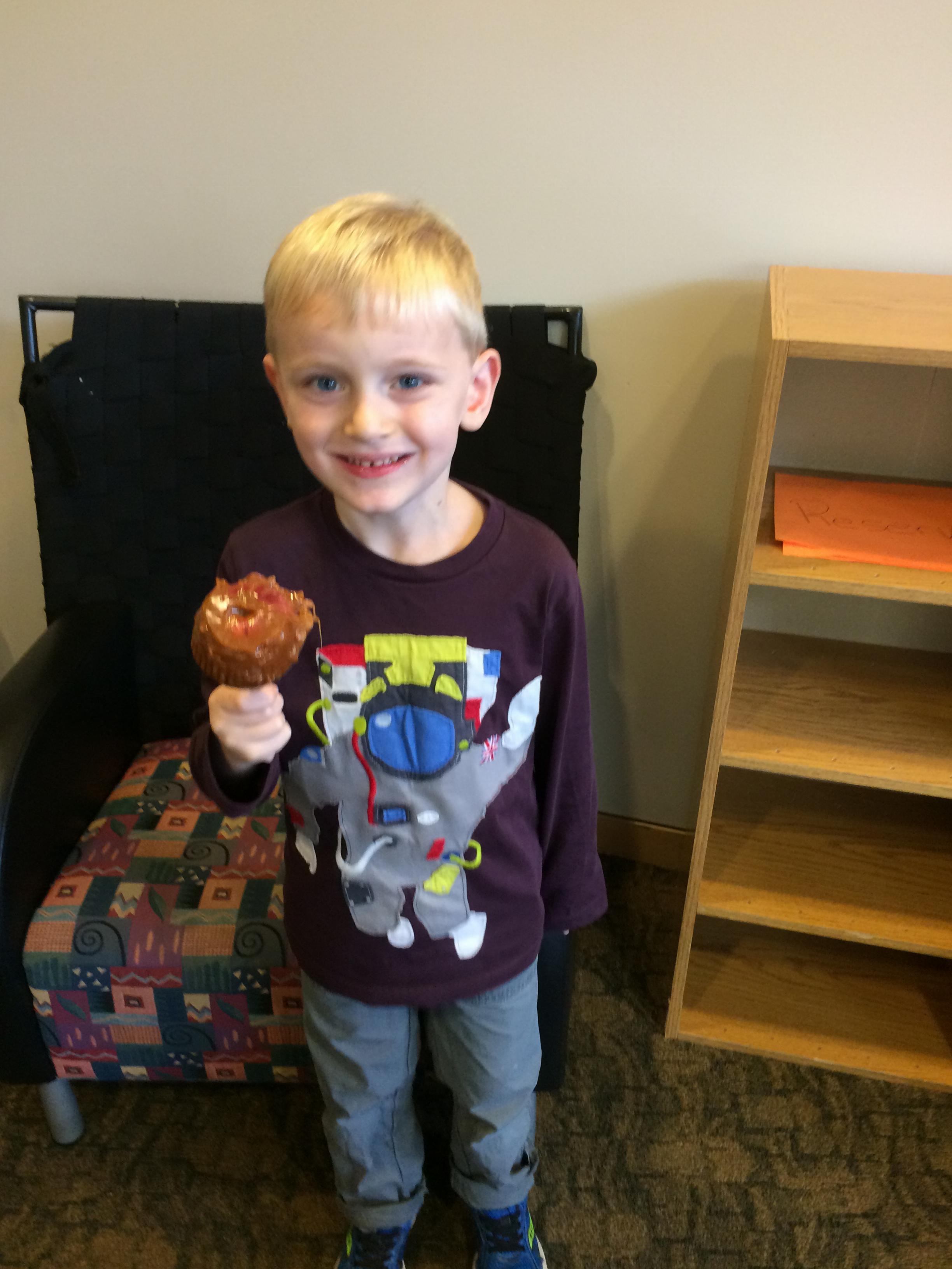 Candied apple at Crc for simchat Torah