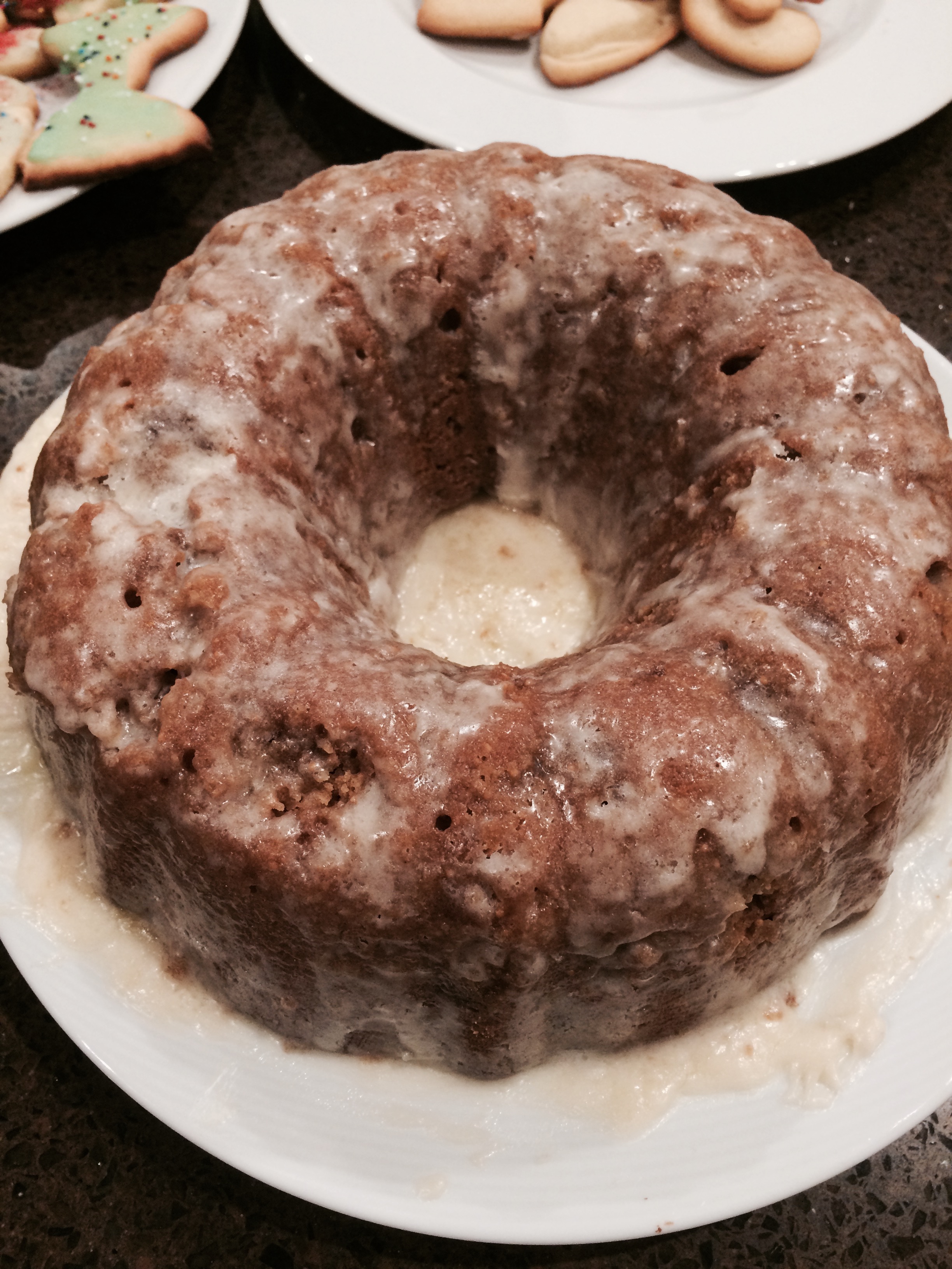 Chrismukah figgy pudding made with challah