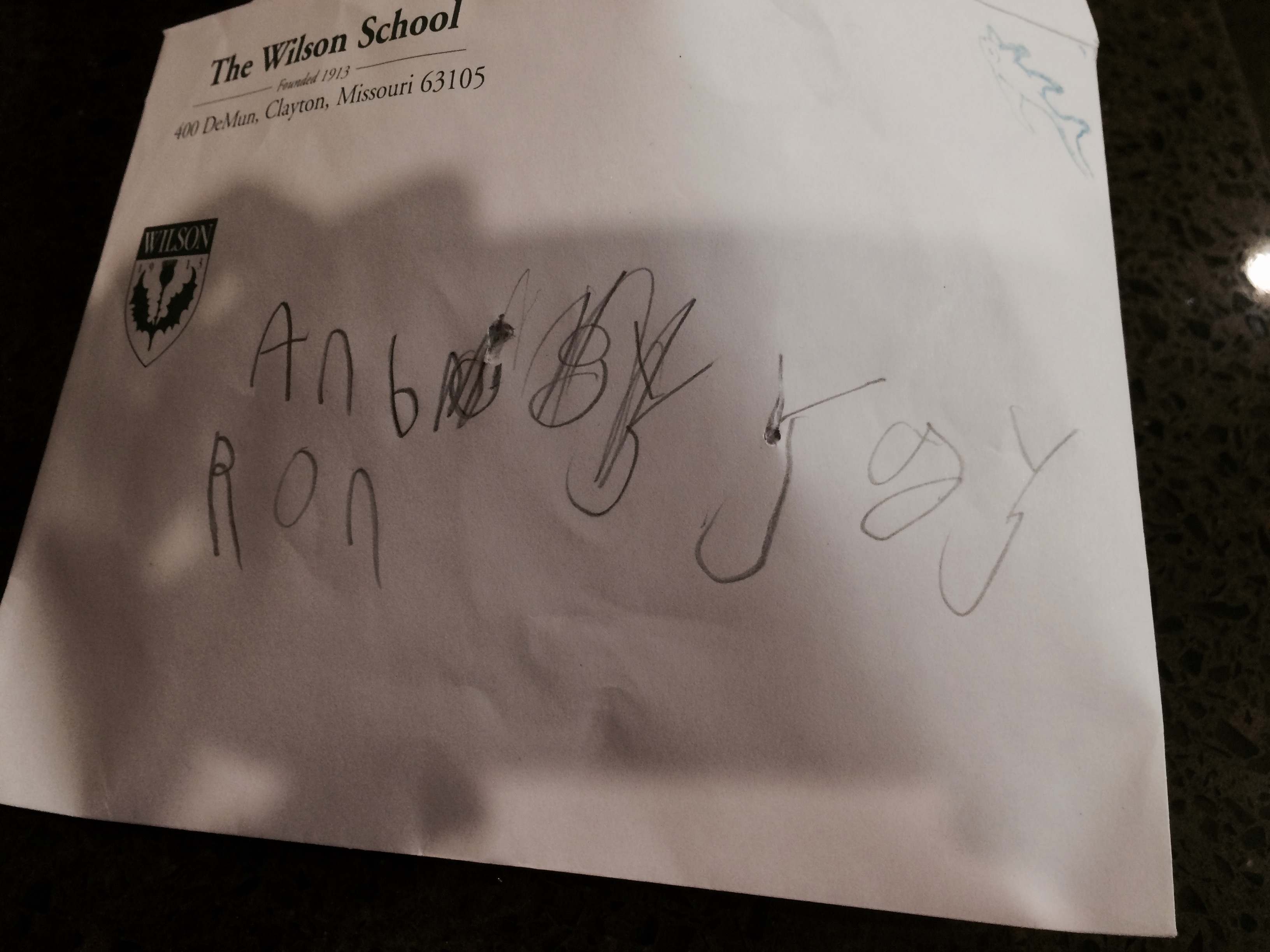 Letter from Abby