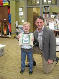 Andy won the class book in the class raffle. Better than winning the lottery. Priceless. I am beyond thrilled.