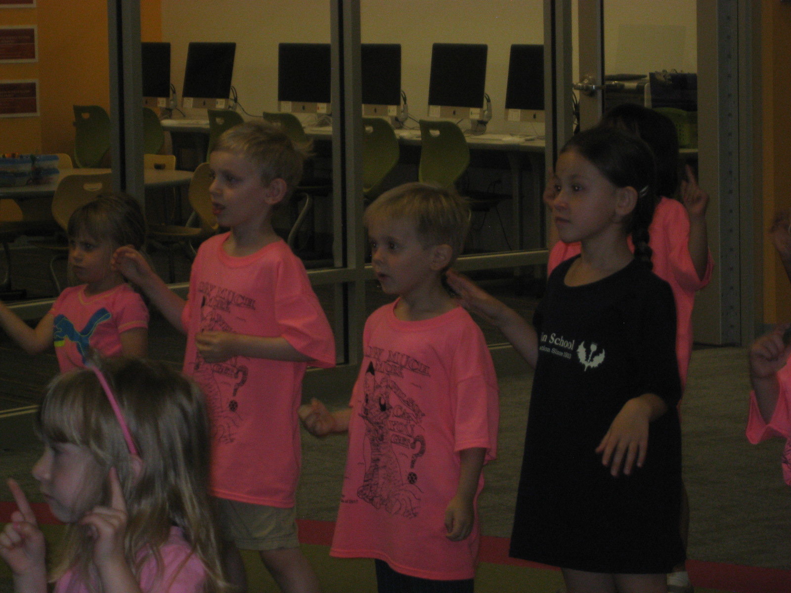 Wilson pics: book report, outdoor classroom, field day